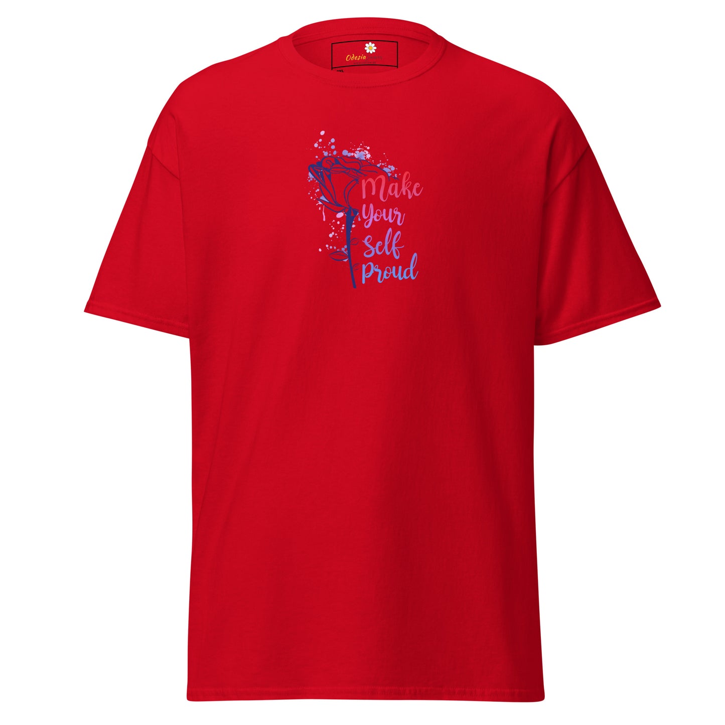T-shirt classique pour homme - TEXT POSITIVE MAKE YOURSELF PROUD - BIG