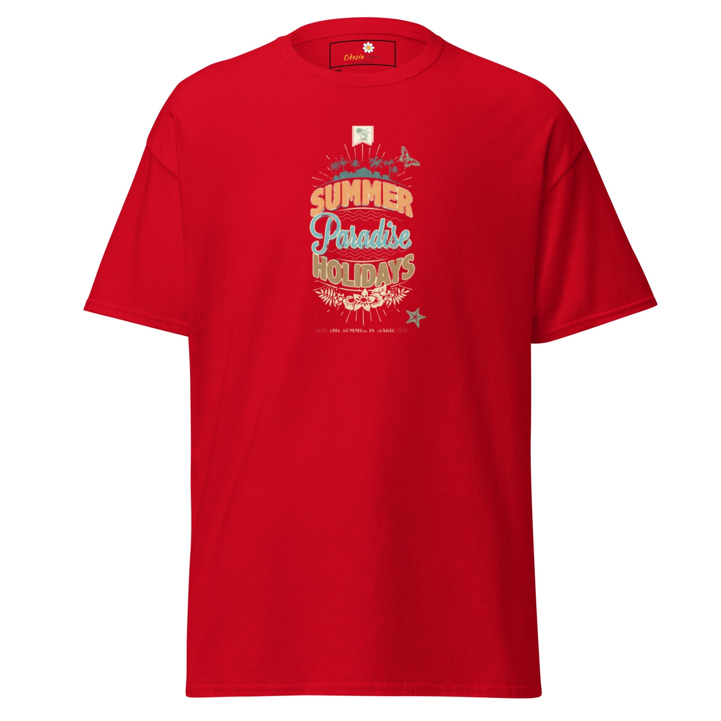 Heren klassiek t-shirt - SUMMER PARADISE - GROOT