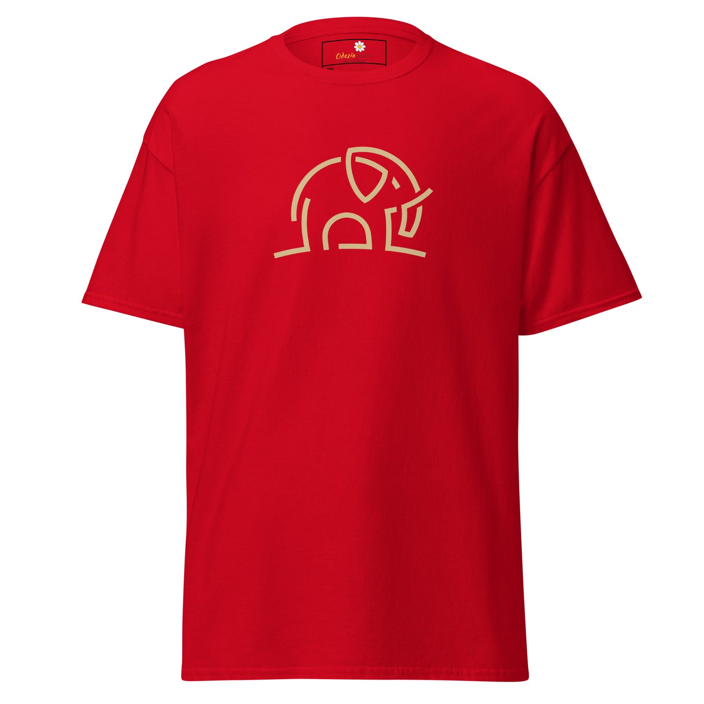 Klassiek heren t-shirt - WILDLIFE ELEPHANT LINES - GROOT