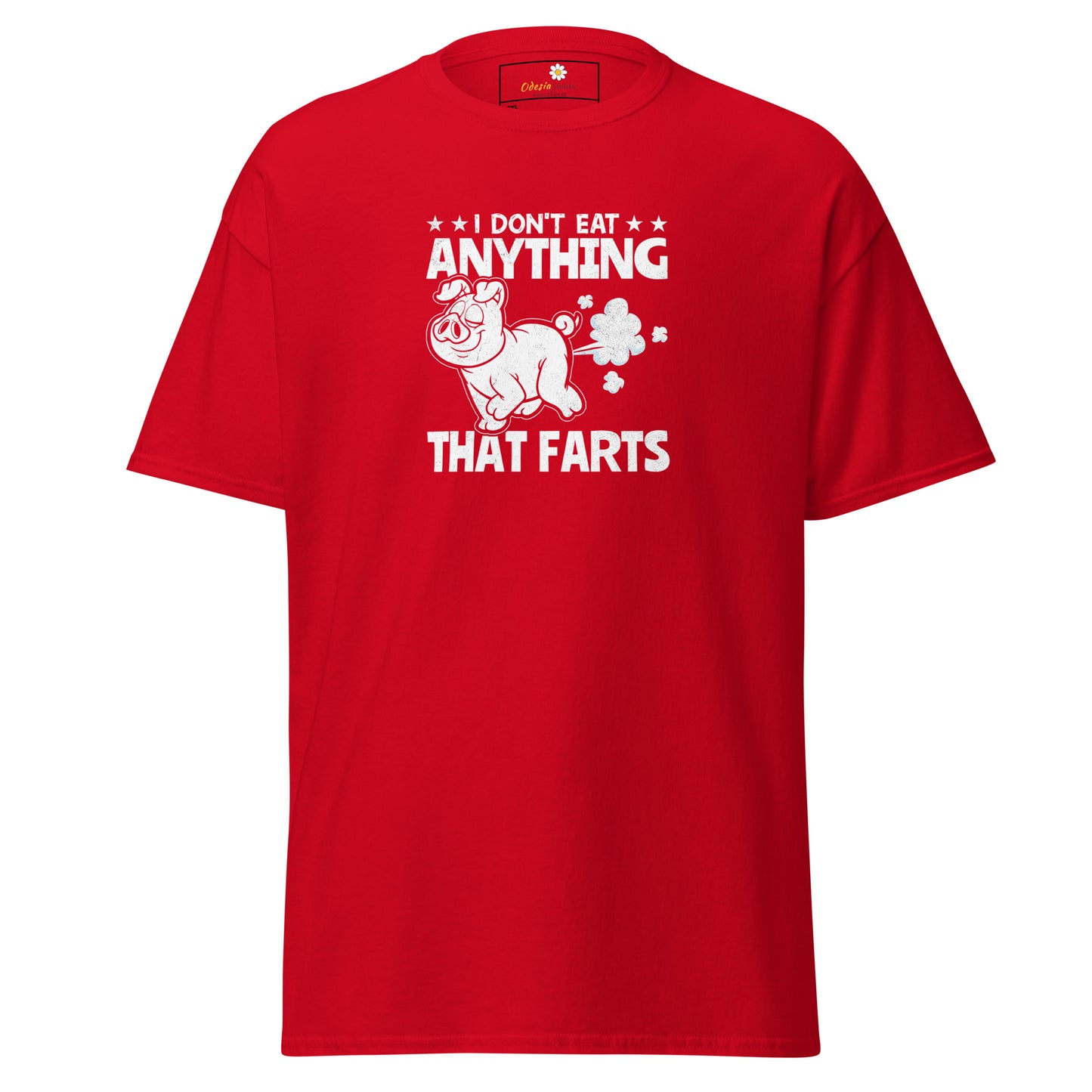 Unisex classic t-shirt - VEGAN FUN I DONT EAT ANYTHING THAT FART - BIG