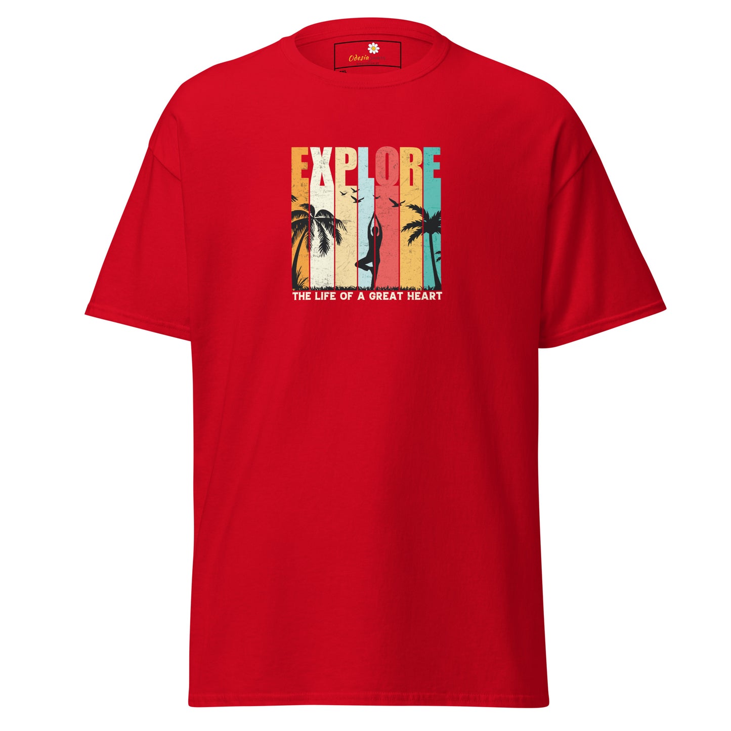 Unisex classic t-shirt - ADVENTURE EXPLORE GREAT HEART - BIG