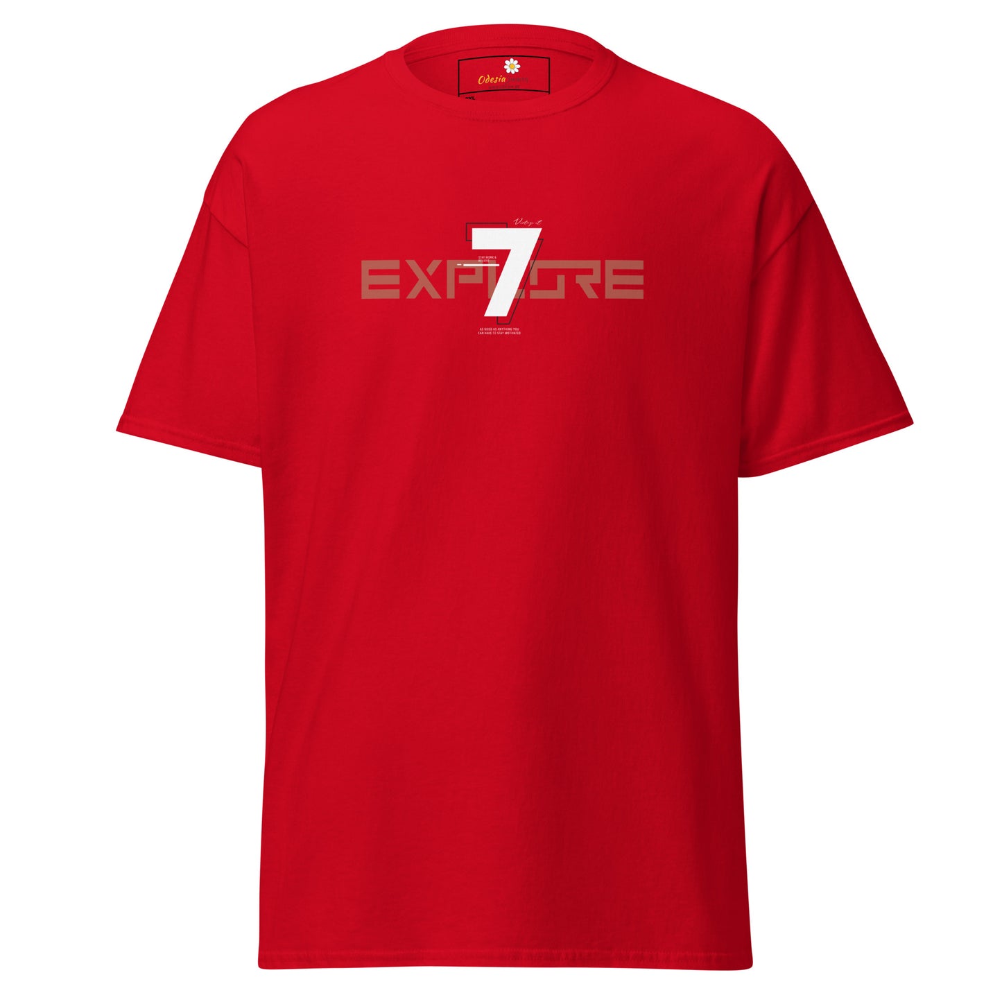 Unisex classic t-shirt - ADVENTURE TEXT EXPLORE 7 - BIG