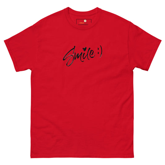 T-shirt classique pour homme - TEXT SMILE - BIG
