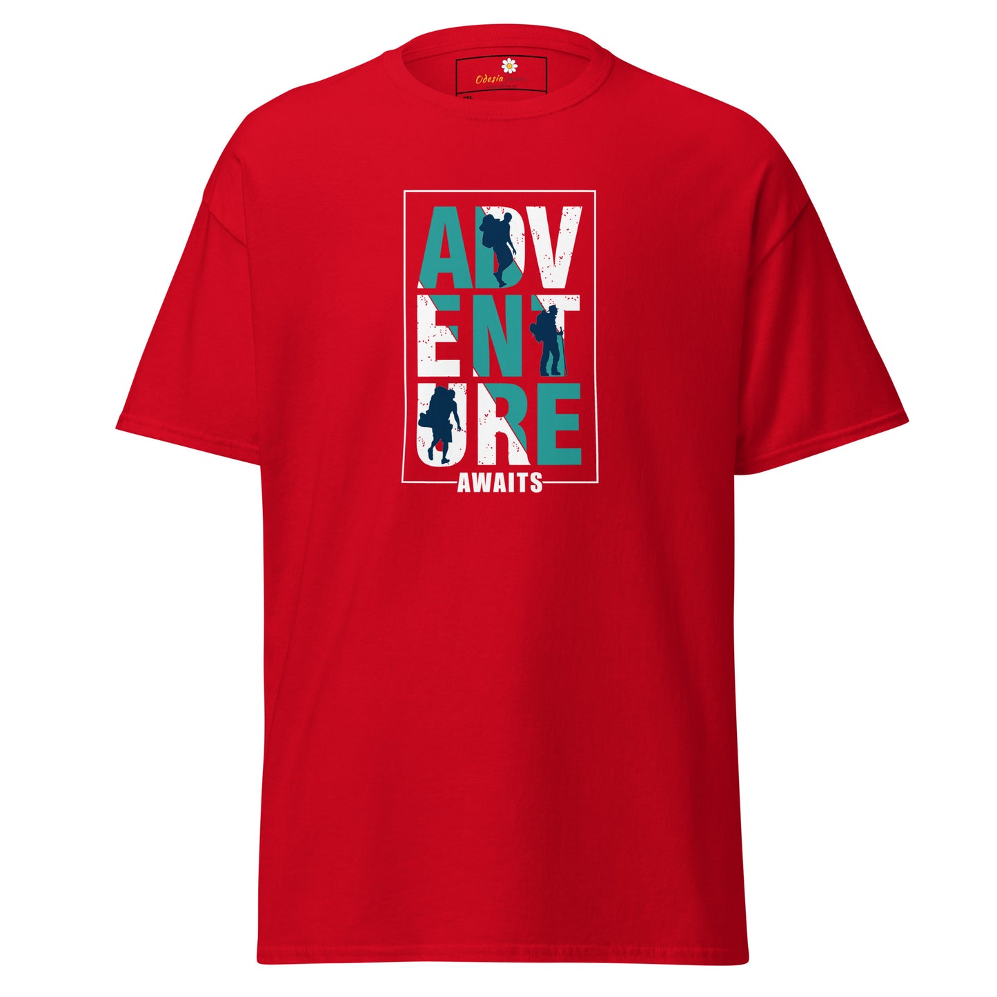 Unisex classic t-shirt - ADVENTURE AWAITS - BIG