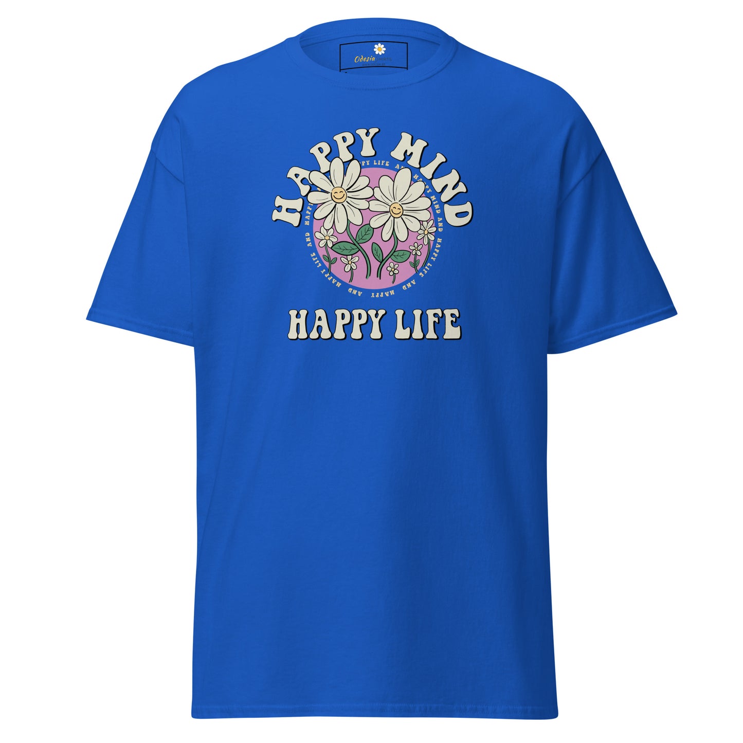 Unisex classic t-shirt - POSITIVE HAPPY MIND LIFE - REGULAR