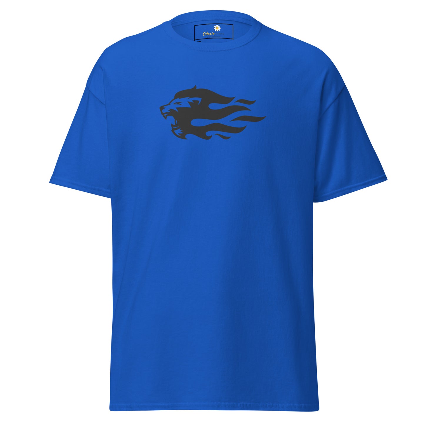 Klassiek heren t-shirt - WILDLIFE LION HEAD FLAME - GROOT