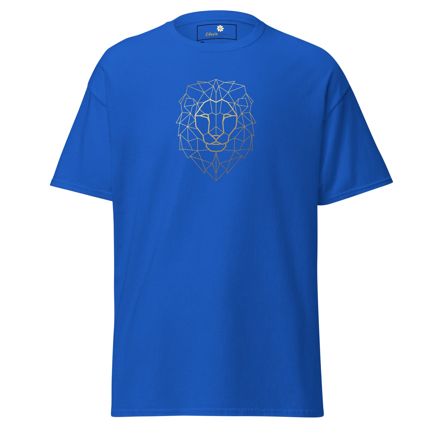 Klassiek heren t-shirt - WILDLIFE LION HEAD LINES - GROOT