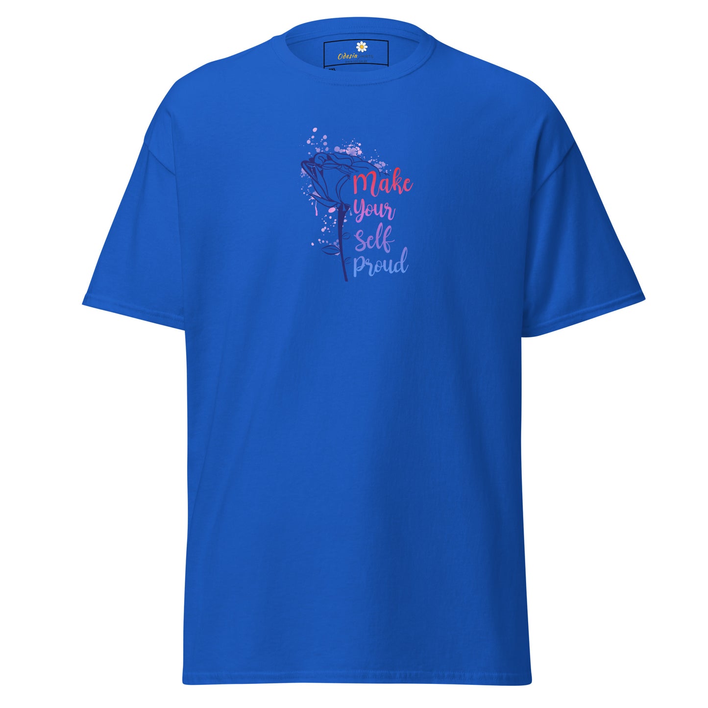 T-shirt classique pour homme - TEXT POSITIVE MAKE YOURSELF PROUD - BIG