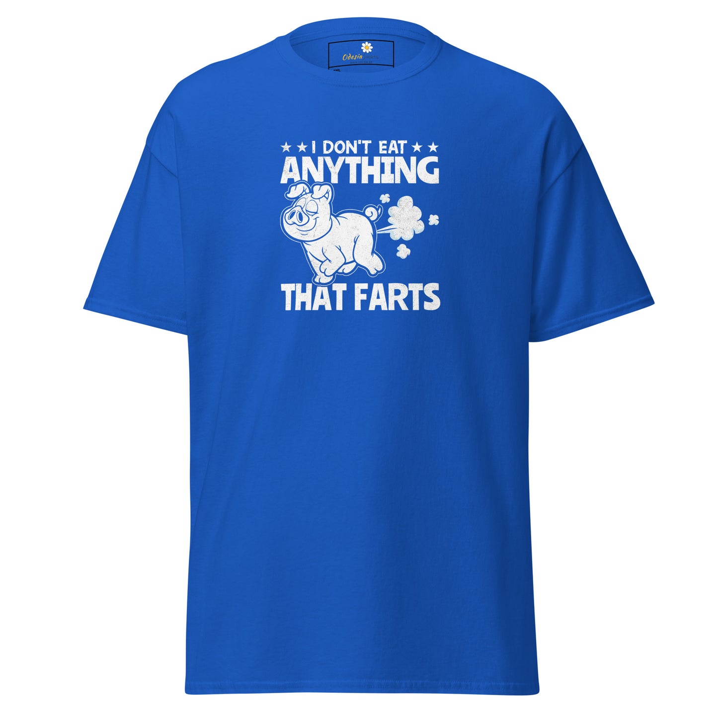 Unisex classic t-shirt - VEGAN FUN I DONT EAT ANYTHING THAT FART - BIG