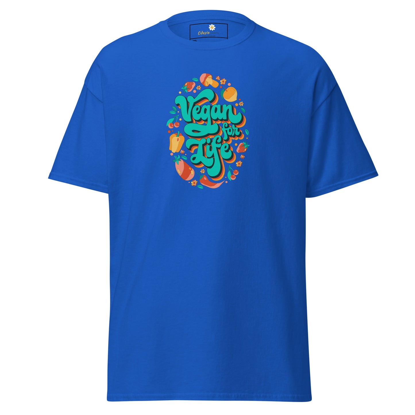Klassiek T-shirt voor heren - VEGECOLO VEGAN FOR LIFE - GROOT