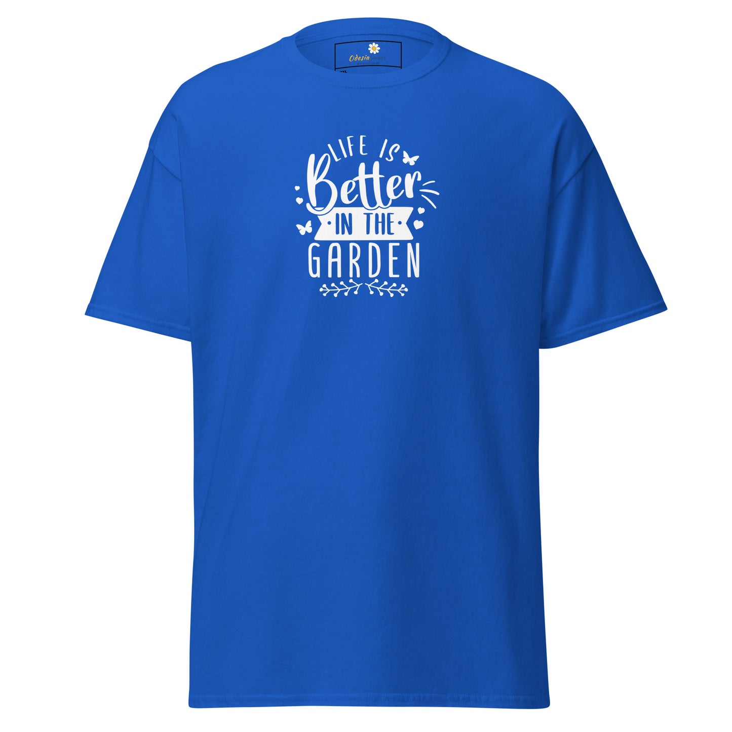 Unisex classic t-shirt - ECOLOGY TEXT LIFE IS BETTER GARDEN - BIG
