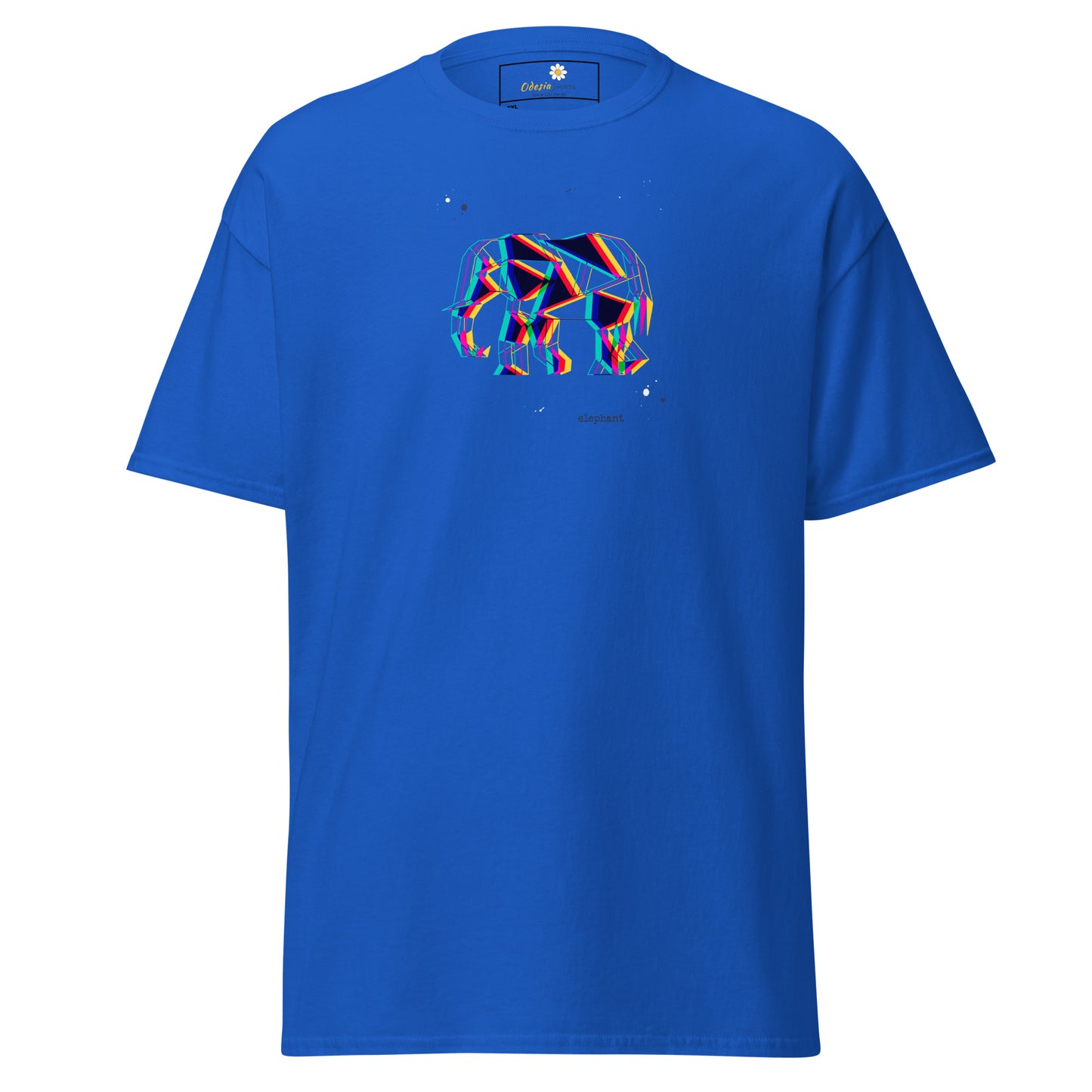 T-shirt classique unisexe - CARRÉS ÉLÉPHANTS ABSTRAITS - GRAND
