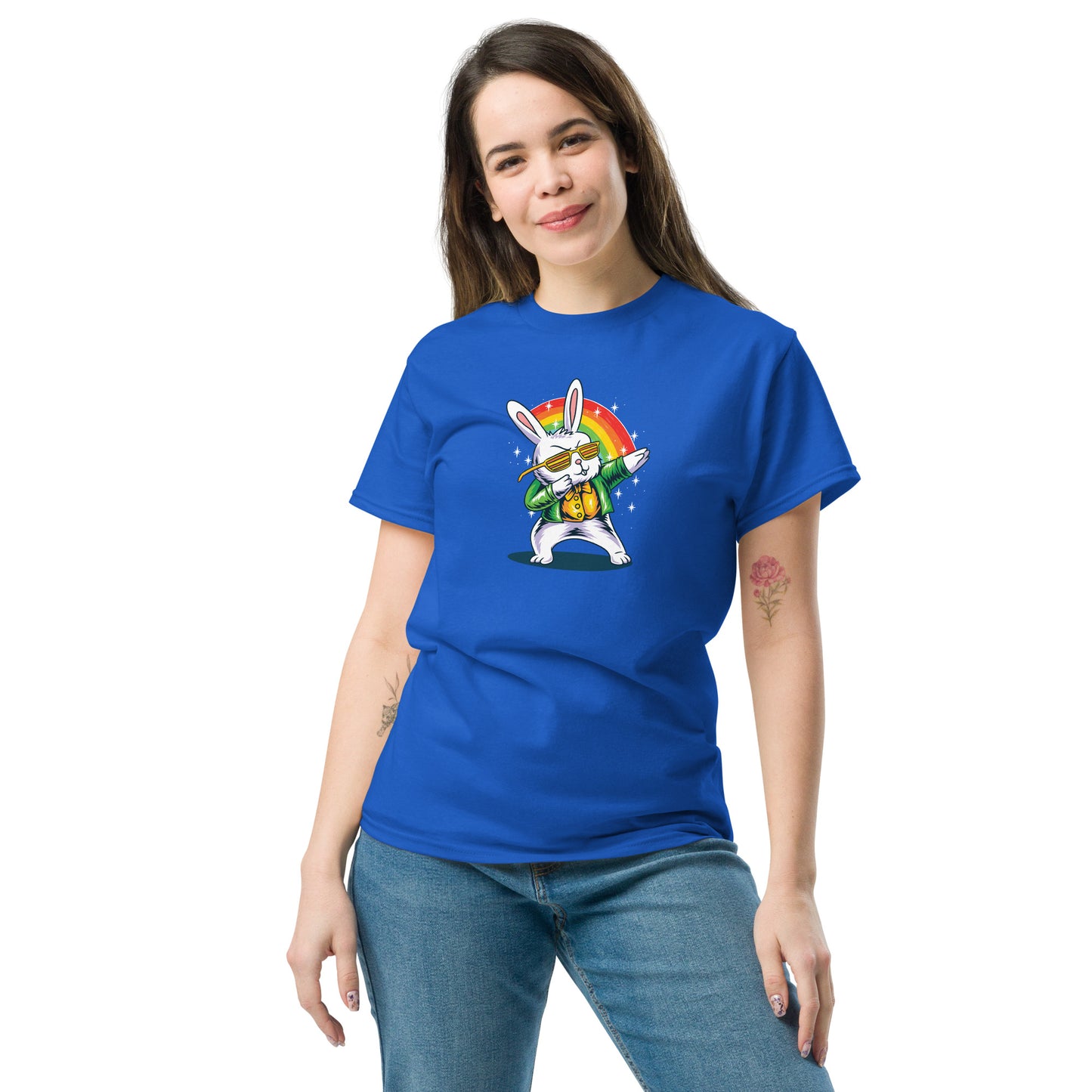 Unisex classic t-shirt - FUN DANCING RABBIT - BIG