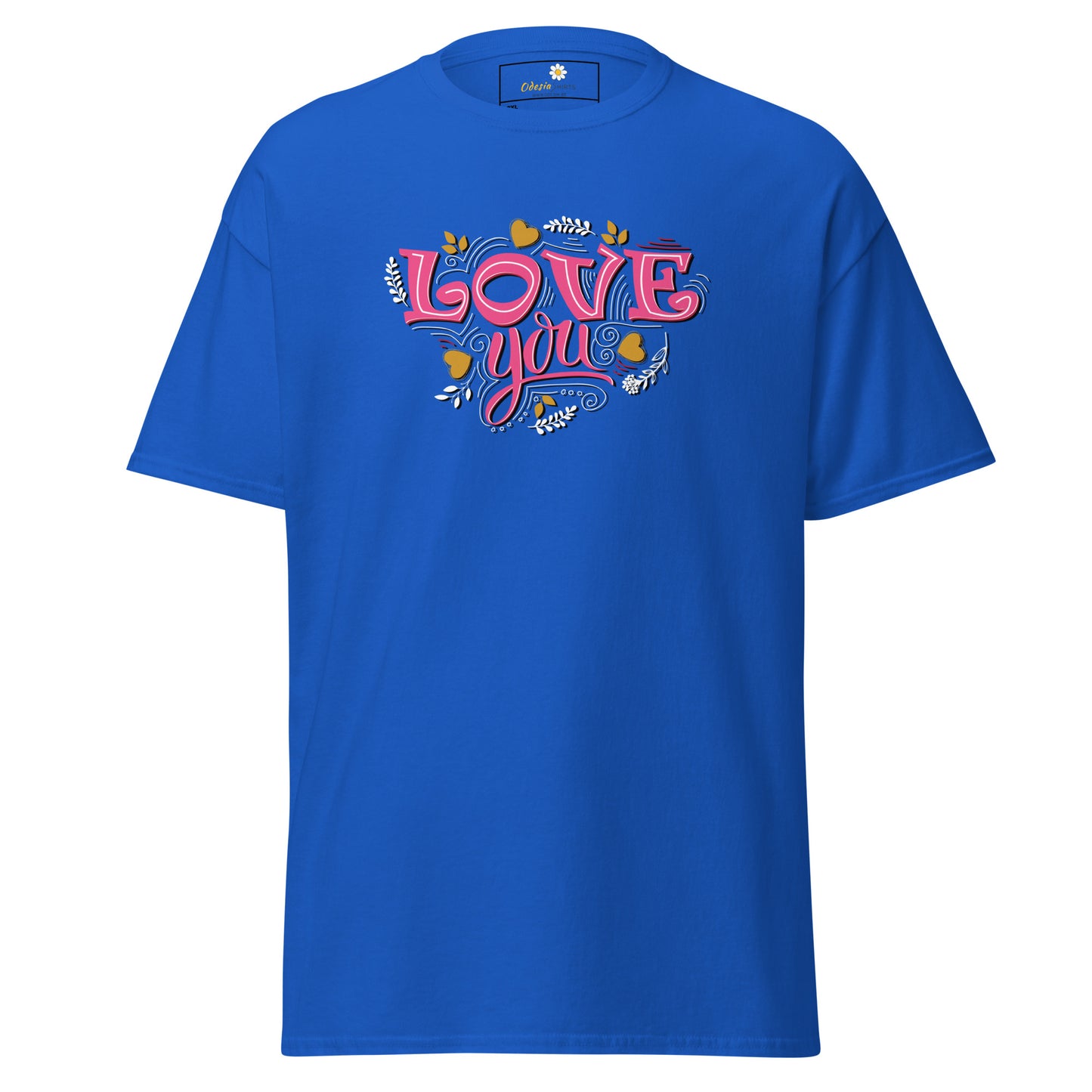 T-shirt classique pour homme - TEXT LOVE YOU - BIG