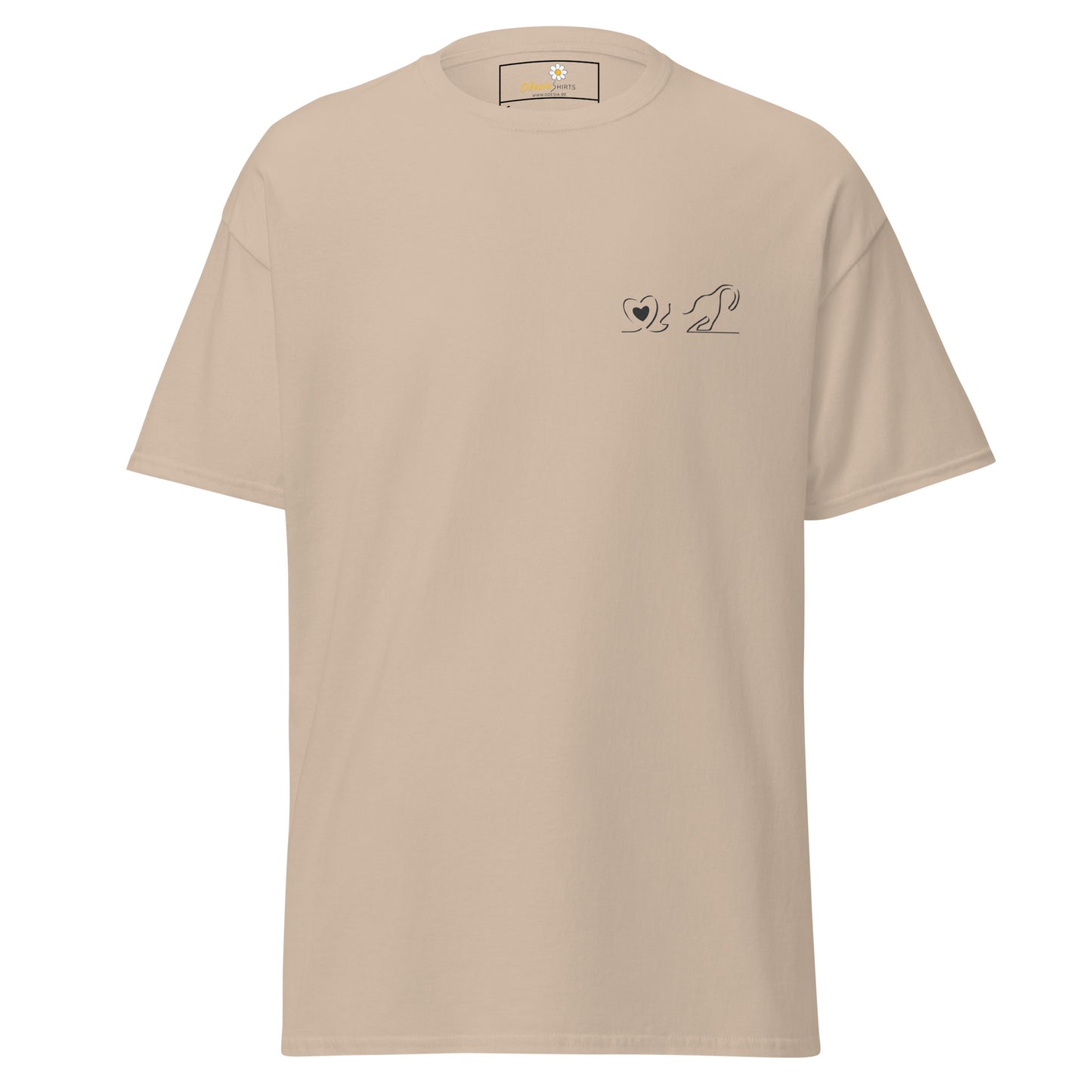 Unisex klassieke tee - ANIMALS LOVE CAT POCKET - REGULAR