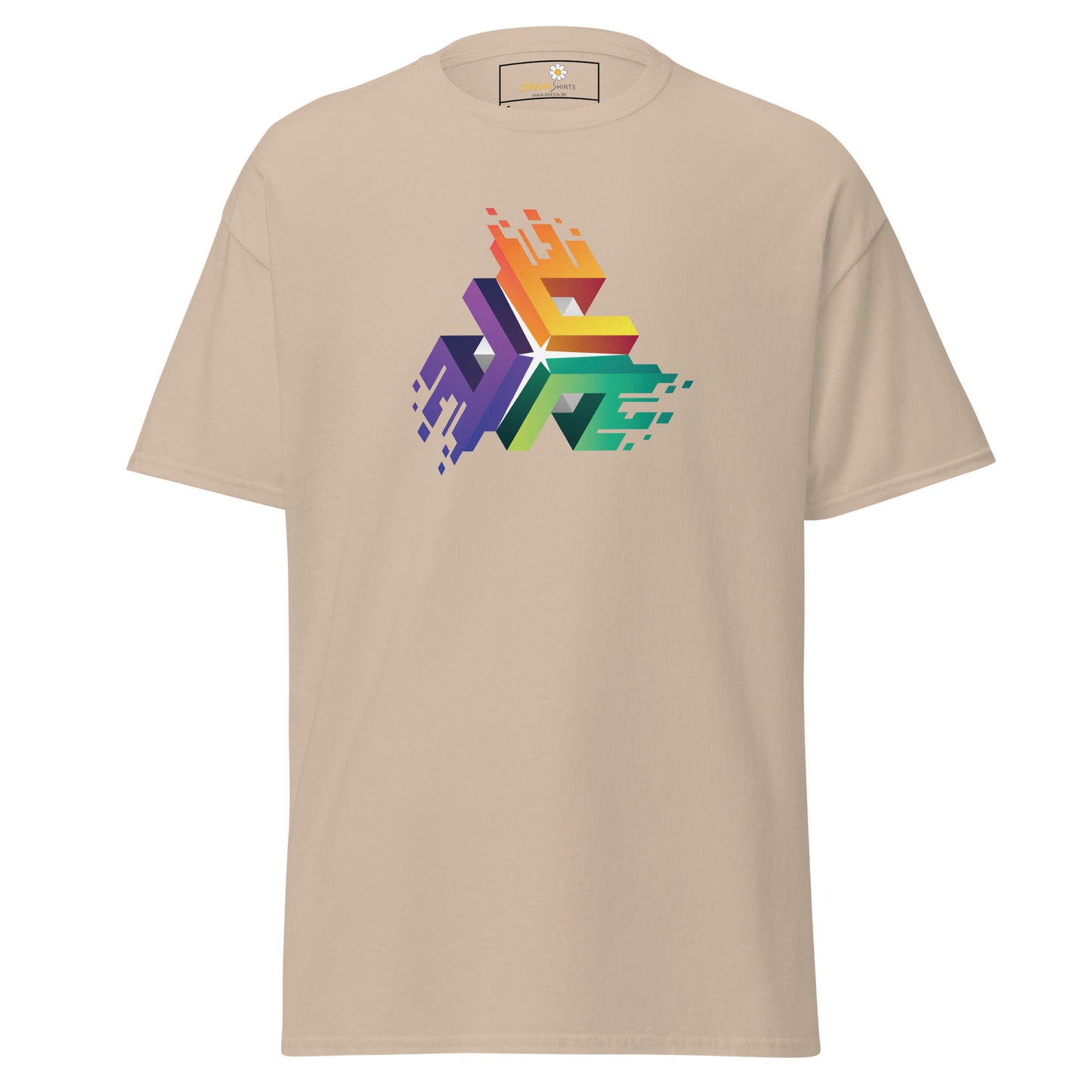 T-shirt classique unisexe - CUBES DE COULEURS ABSTRAITS - RÉGULIER