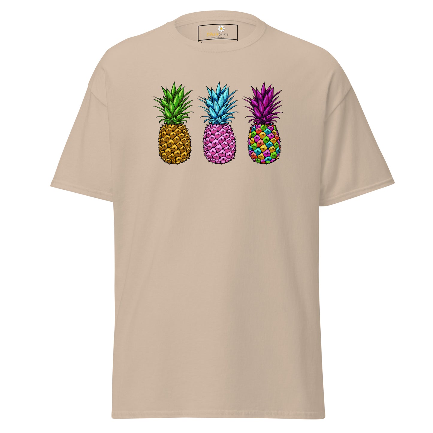 Unisex classic t-shirt - ORGANIC FRUIT PINEAPPLE COLORS - REGULAR
