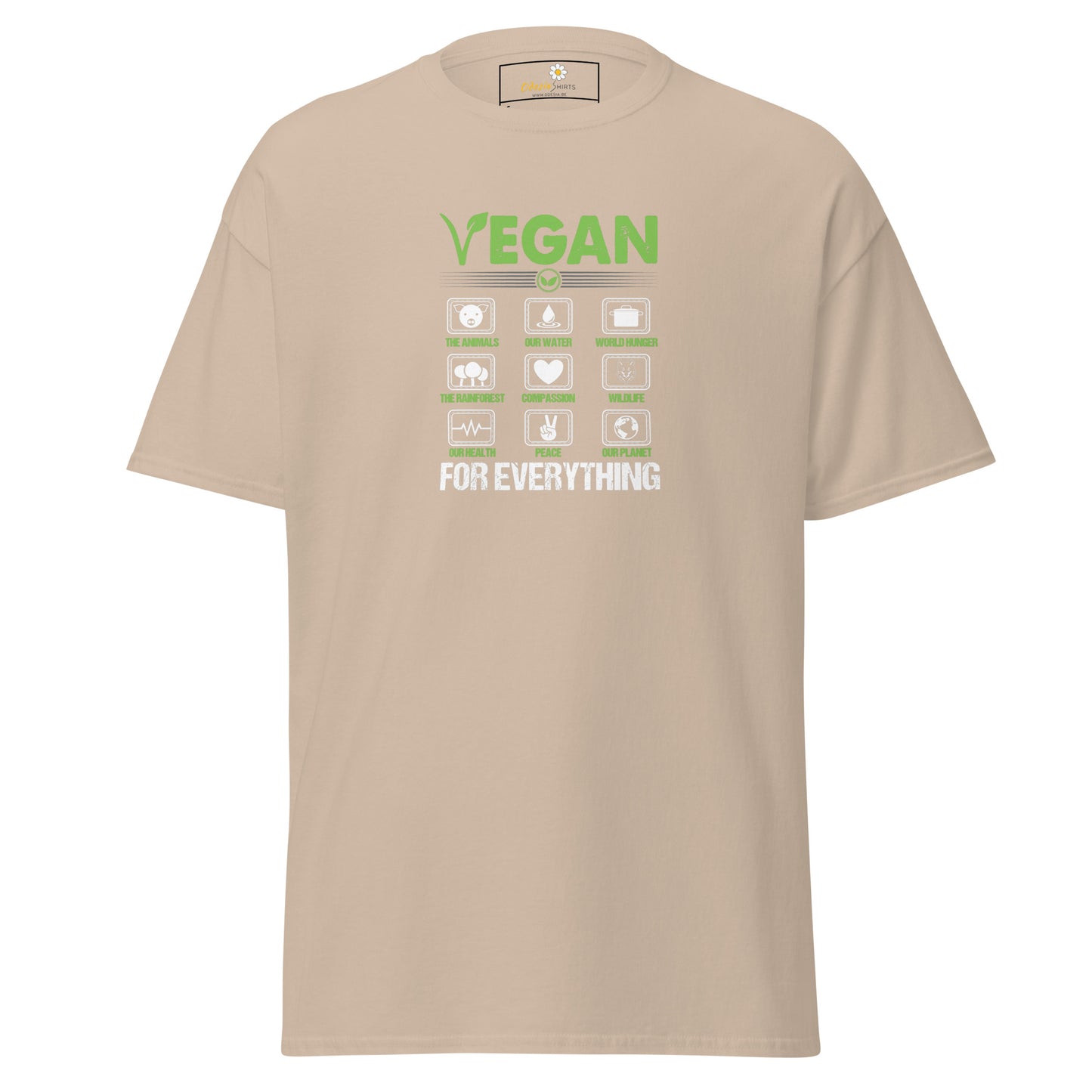 Unisex classic t-shirt - VEGAN FOR EVERYTHING - REGULAR