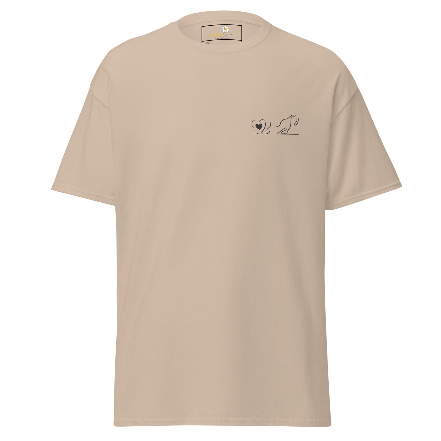 Unisex klassiek t-shirt - ANIMALS POCKET LOVE CAT - REGULAR