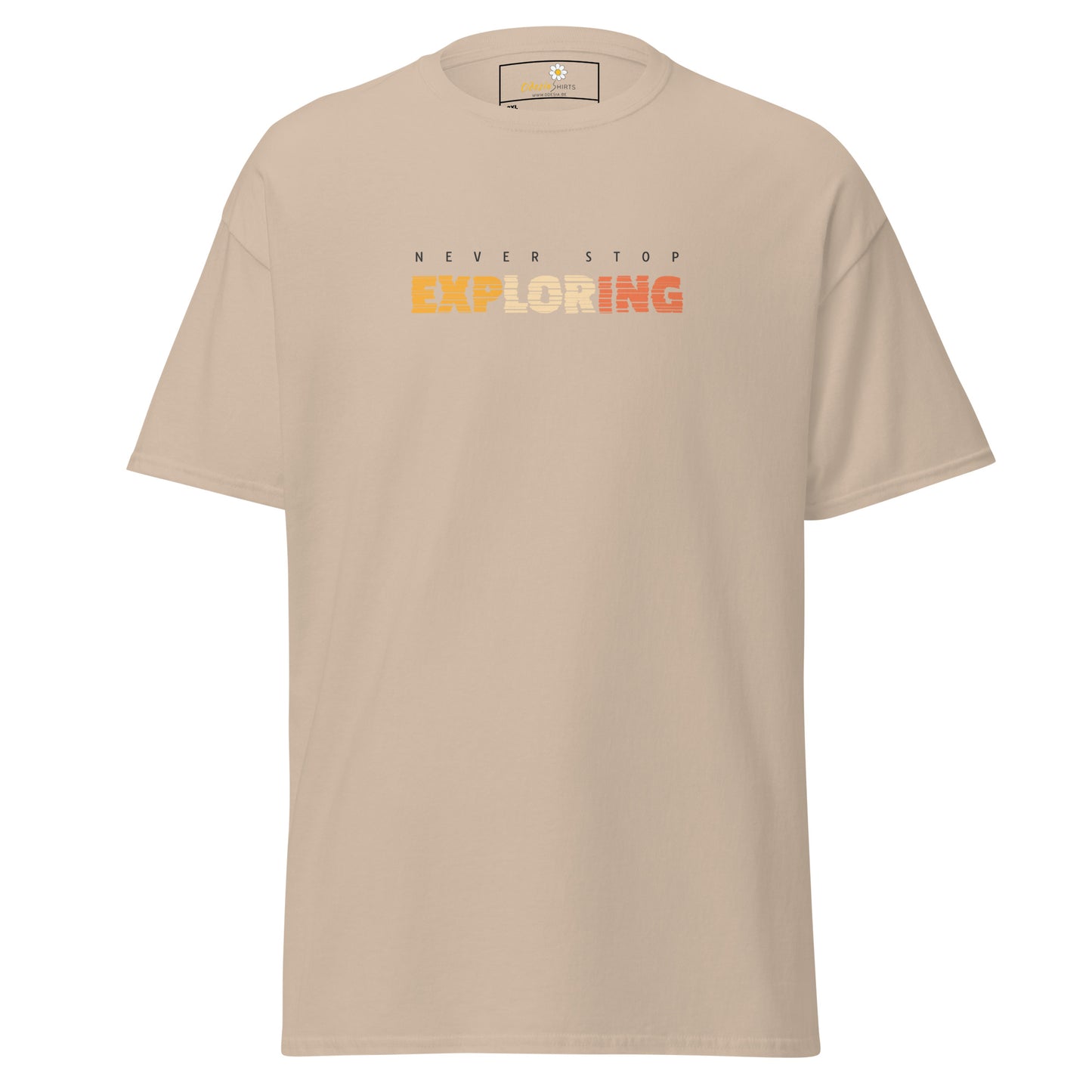 Unisex classic t-shirt - ADVENTURE TEXT NEVER STOP EXPLORING - BIG