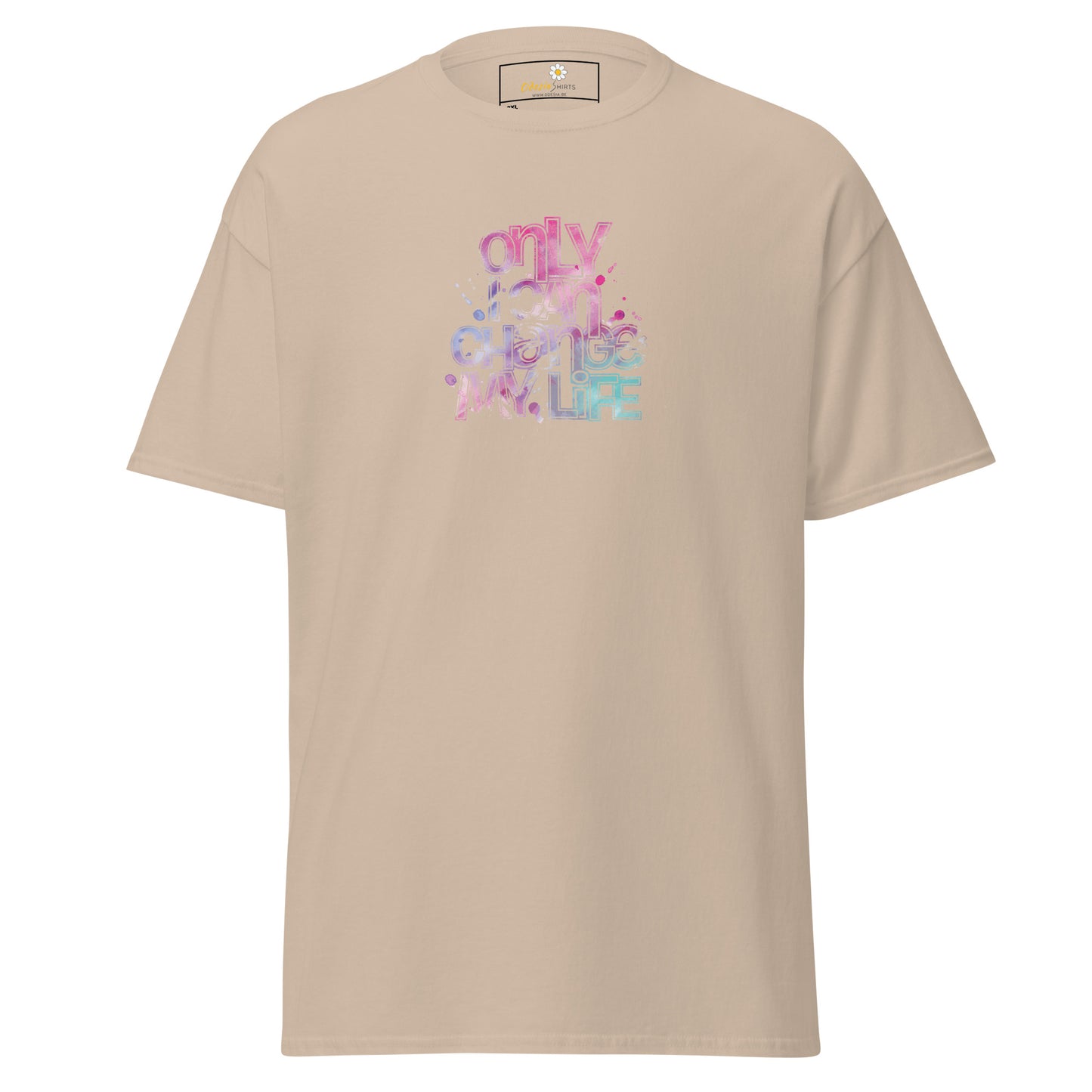 Heren klassiek t-shirt - TEKST ALLEEN KAN IK VERANDEREN - GROOT