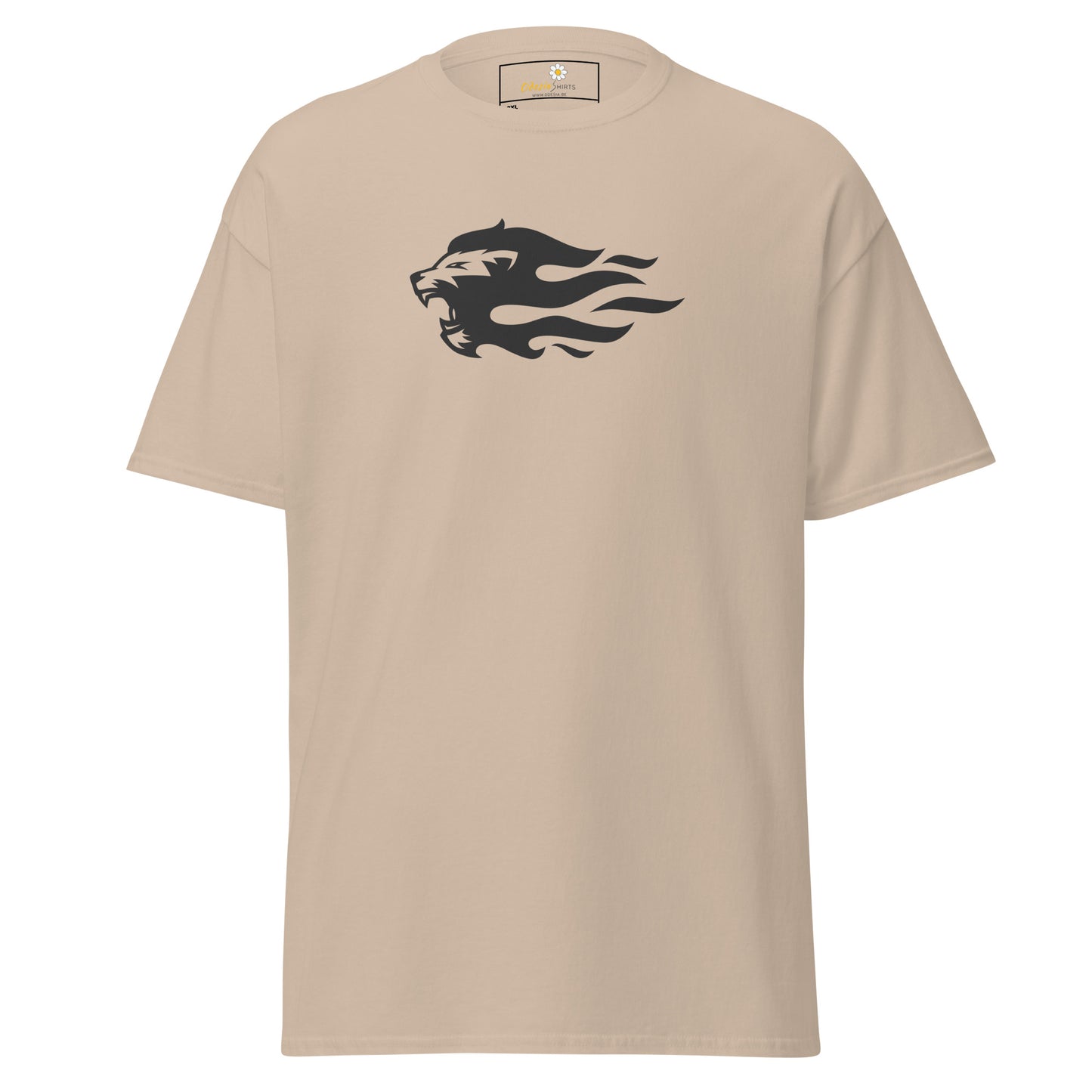 Klassiek heren t-shirt - WILDLIFE LION HEAD FLAME - GROOT