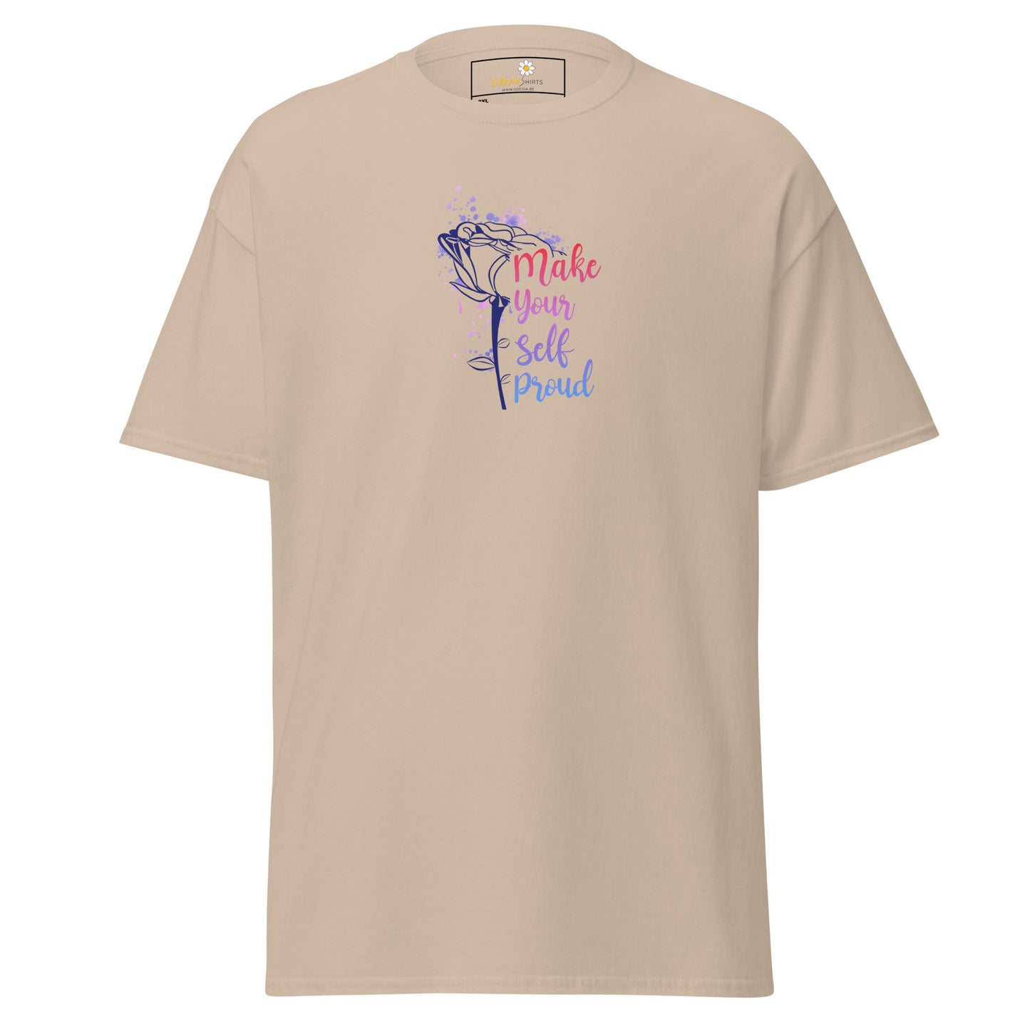T-shirt classique pour homme - TEXT POSITIVE MAKE YOURSELF PROUD - BIG