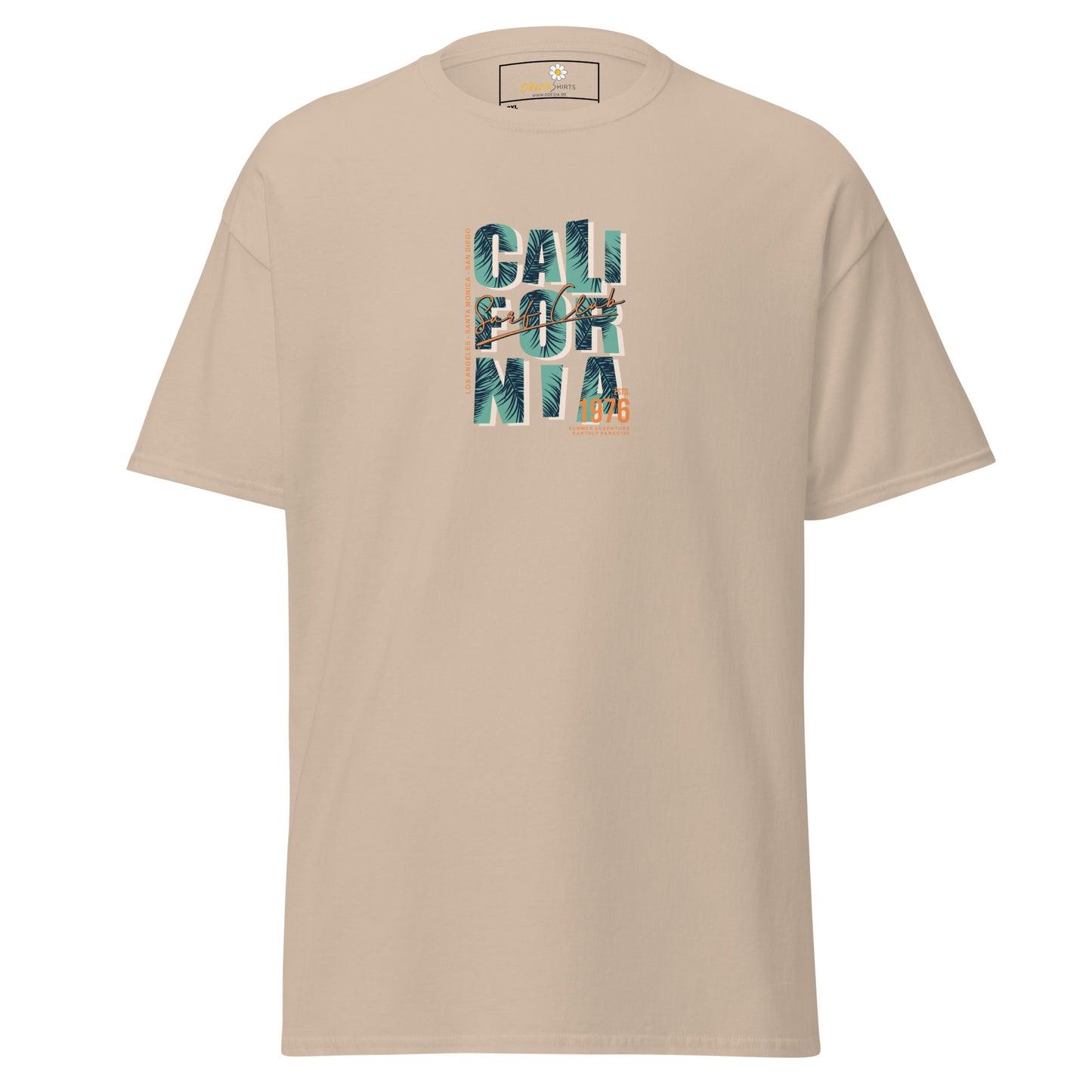 Heren klassiek t-shirt - TEXT CALIFORNIA - GROOT