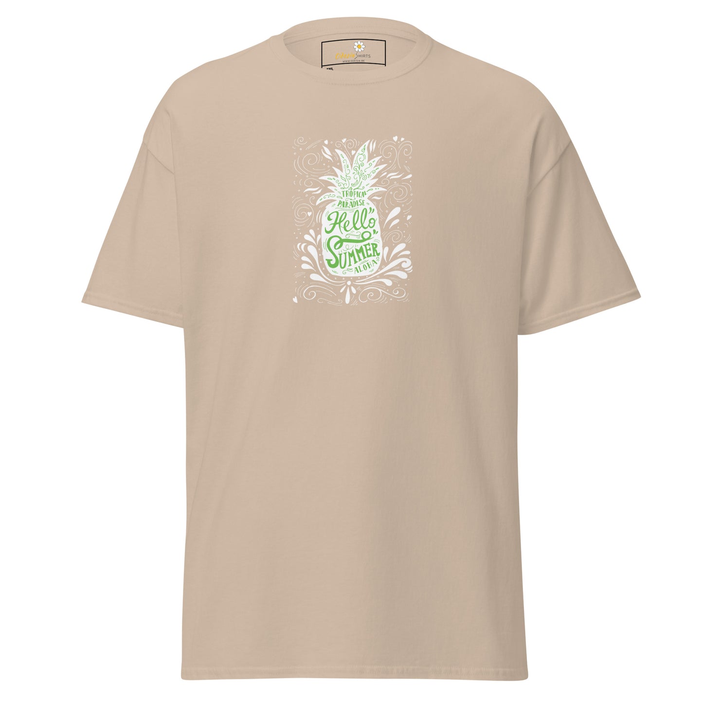 Heren klassiek t-shirt - SUMMER PINEAPPLE - GROOT