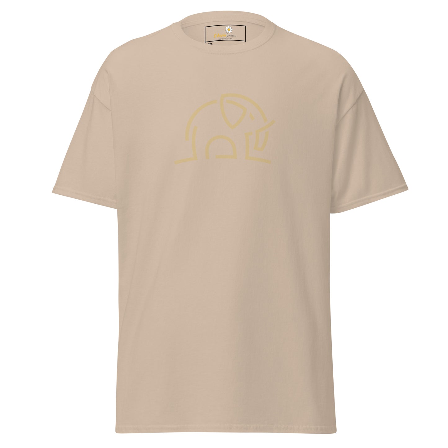 Klassiek heren t-shirt - WILDLIFE ELEPHANT LINES - GROOT