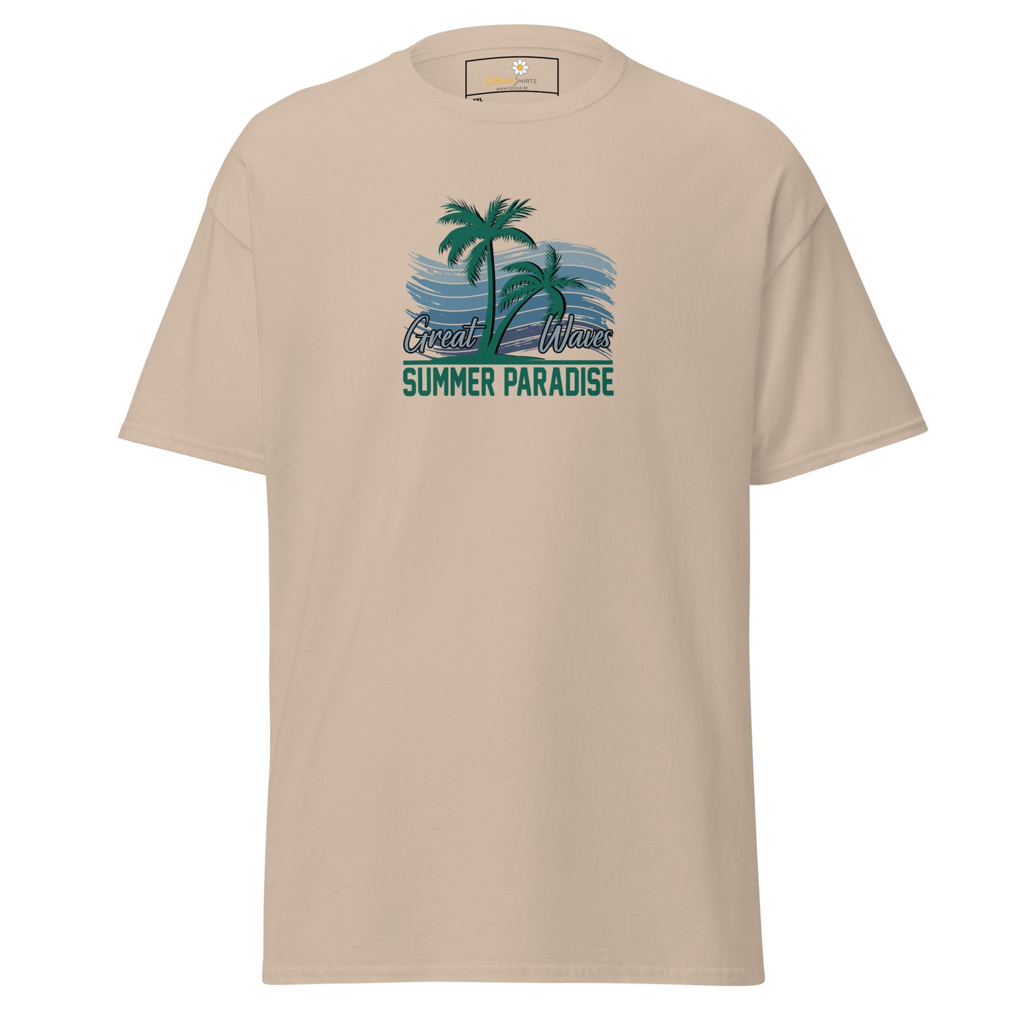 Heren klassiek t-shirt - SUMMER GREAT WAVES - GROOT
