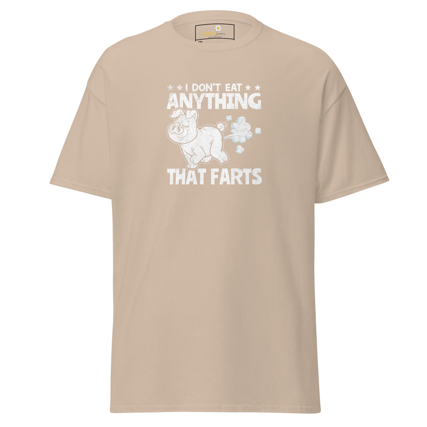 Unisex classic t-shirt - VEGAN FUN I DONT EAT ANYTHING THAT FART - BIG