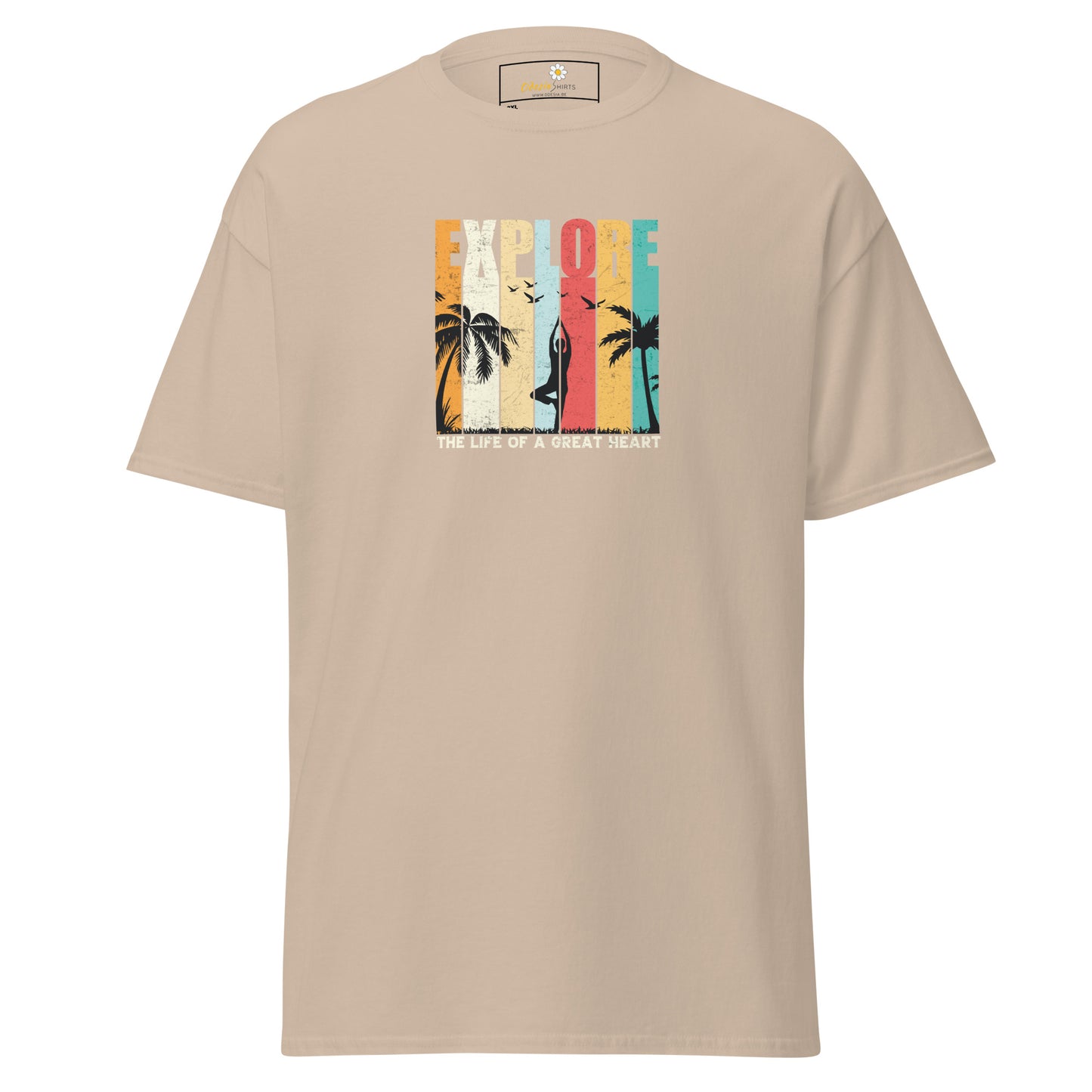 Unisex classic t-shirt - ADVENTURE EXPLORE GREAT HEART - BIG
