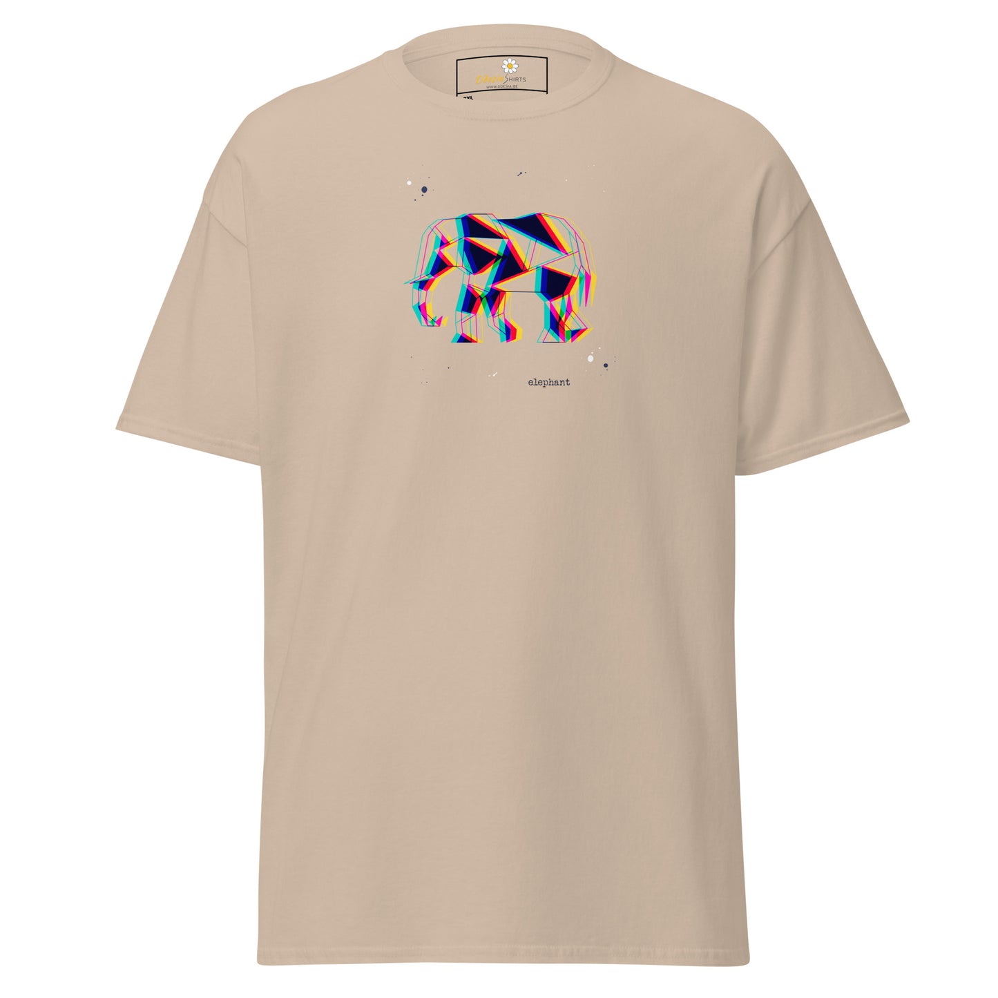 T-shirt classique unisexe - CARRÉS ÉLÉPHANTS ABSTRAITS - GRAND