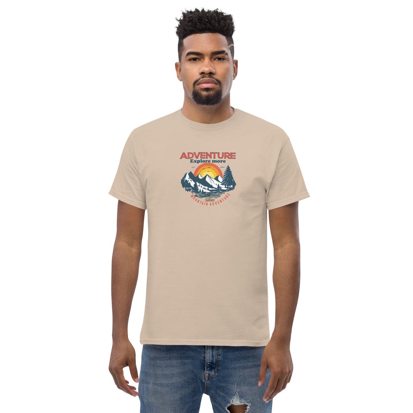 Unisex classic t-shirt - ADVENTURE EXPLORE MORE - BIG