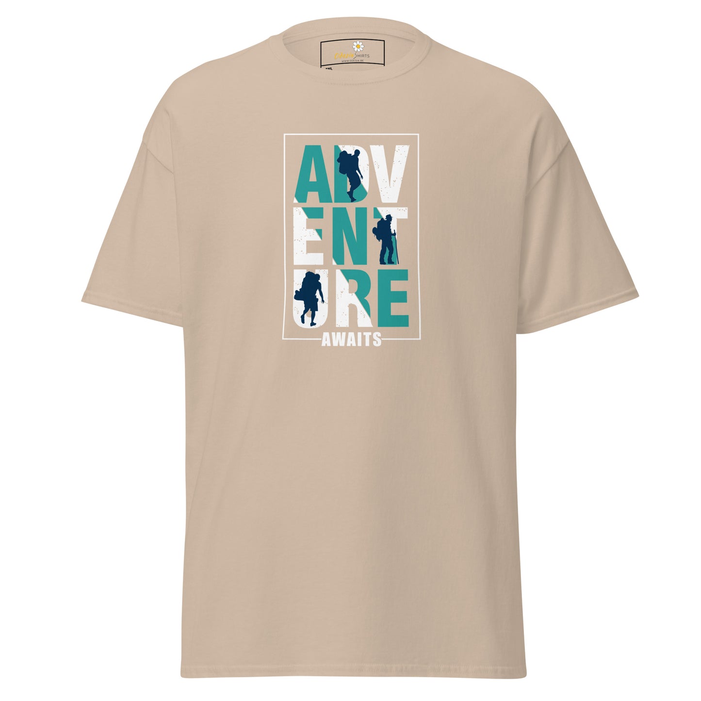 Unisex classic t-shirt - ADVENTURE AWAITS - BIG