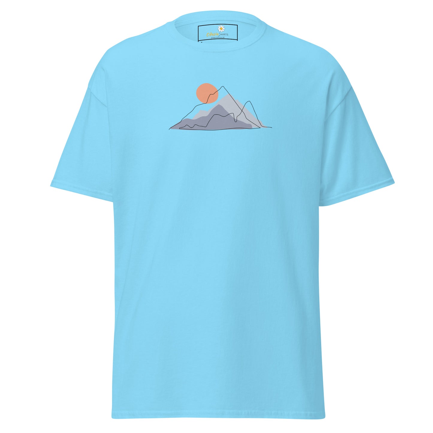 T-shirt classique pour homme - NATURE MOUNTAIN SUN - RÉGULIER