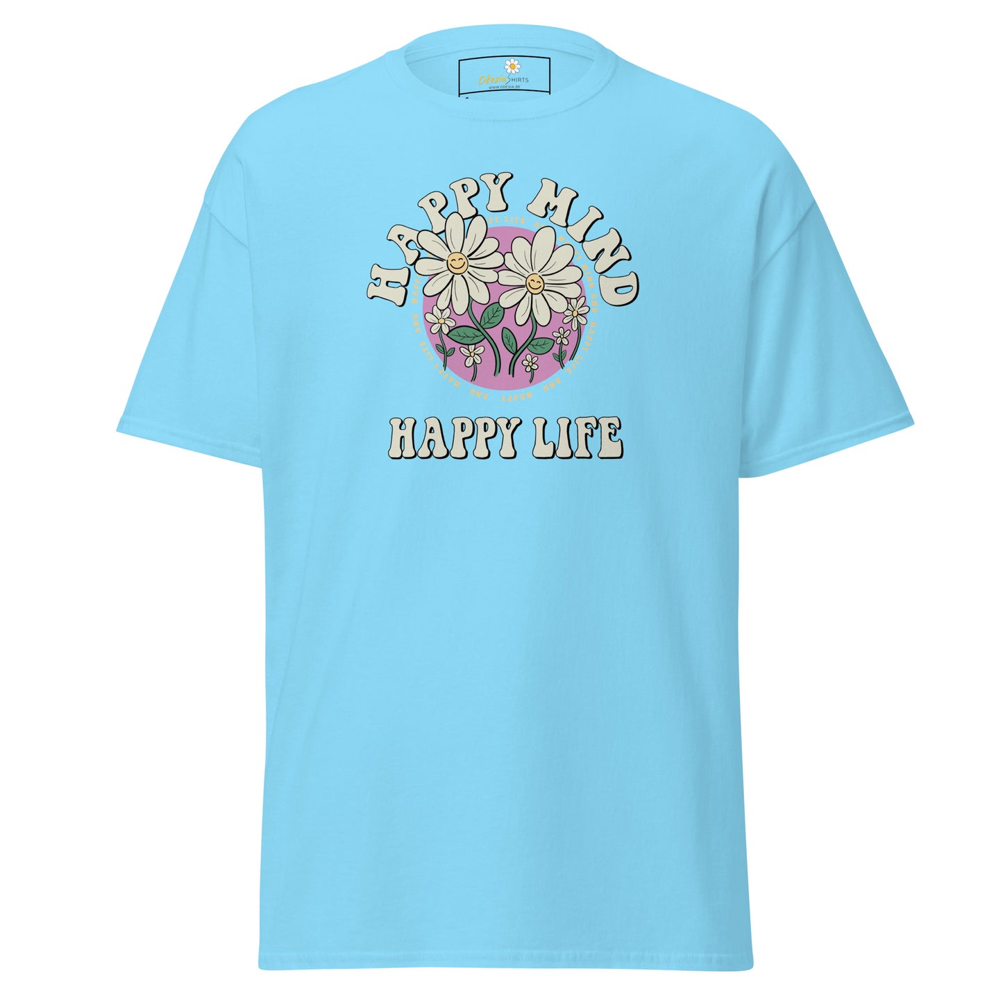 Unisex classic t-shirt - POSITIVE HAPPY MIND LIFE - REGULAR