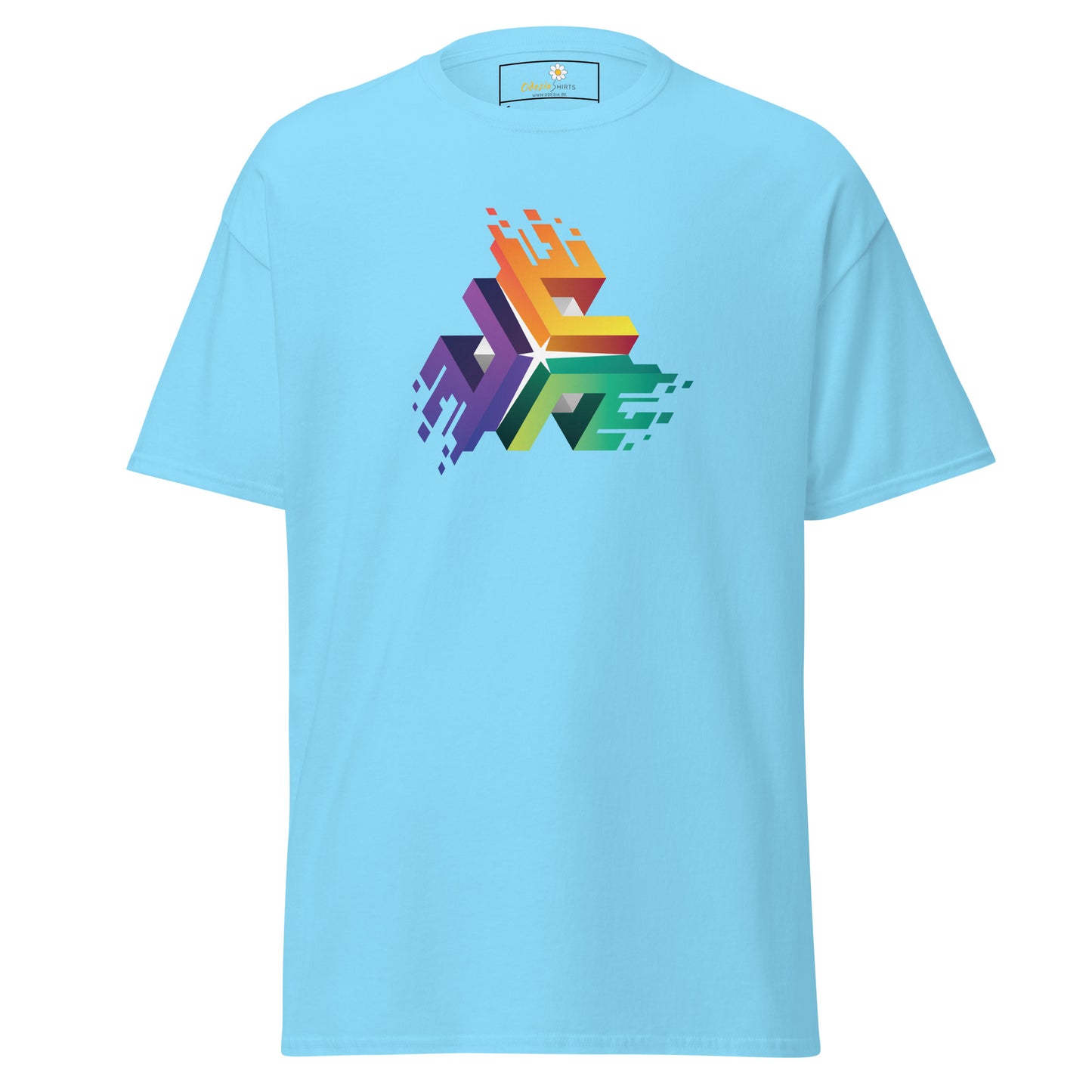 T-shirt classique unisexe - CUBES DE COULEURS ABSTRAITS - RÉGULIER