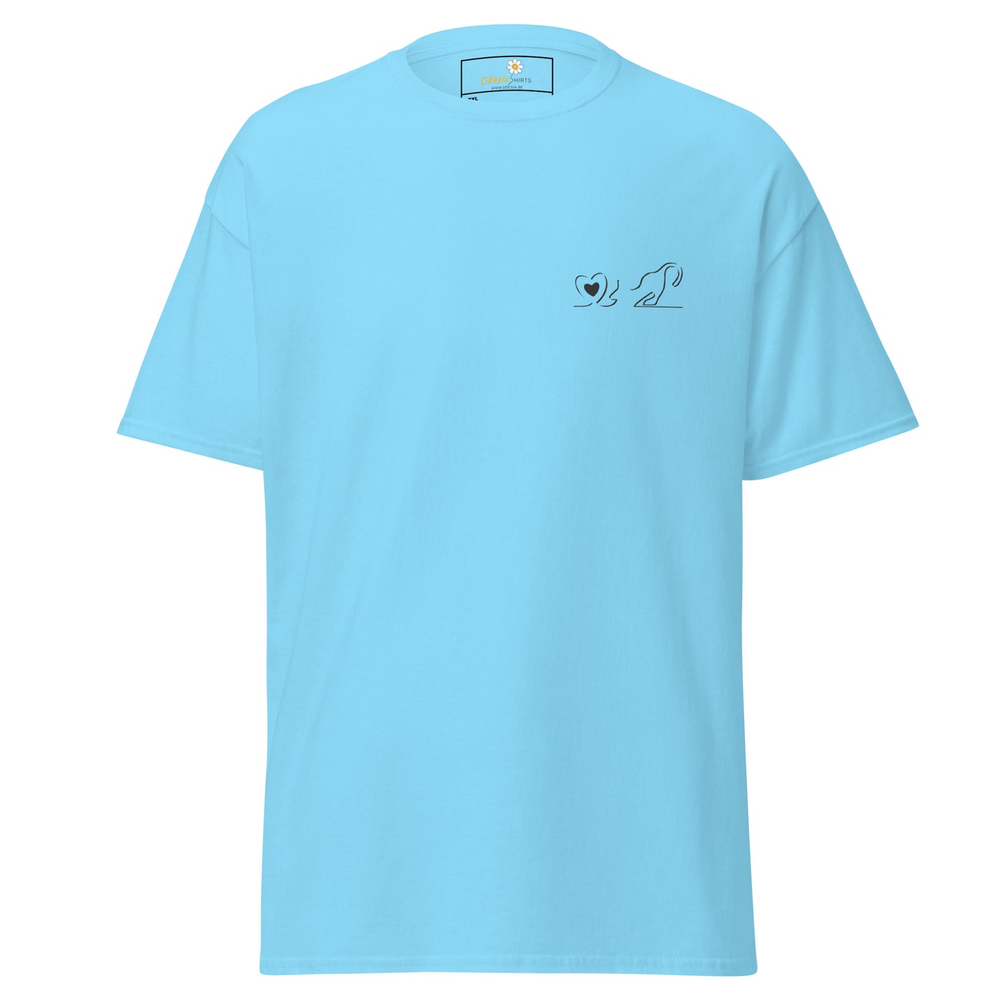 Unisex klassiek t-shirt - ANIMALS POCKET LOVE CAT - REGULAR