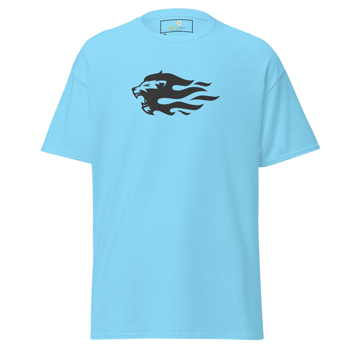 Klassiek heren t-shirt - WILDLIFE LION HEAD FLAME - GROOT