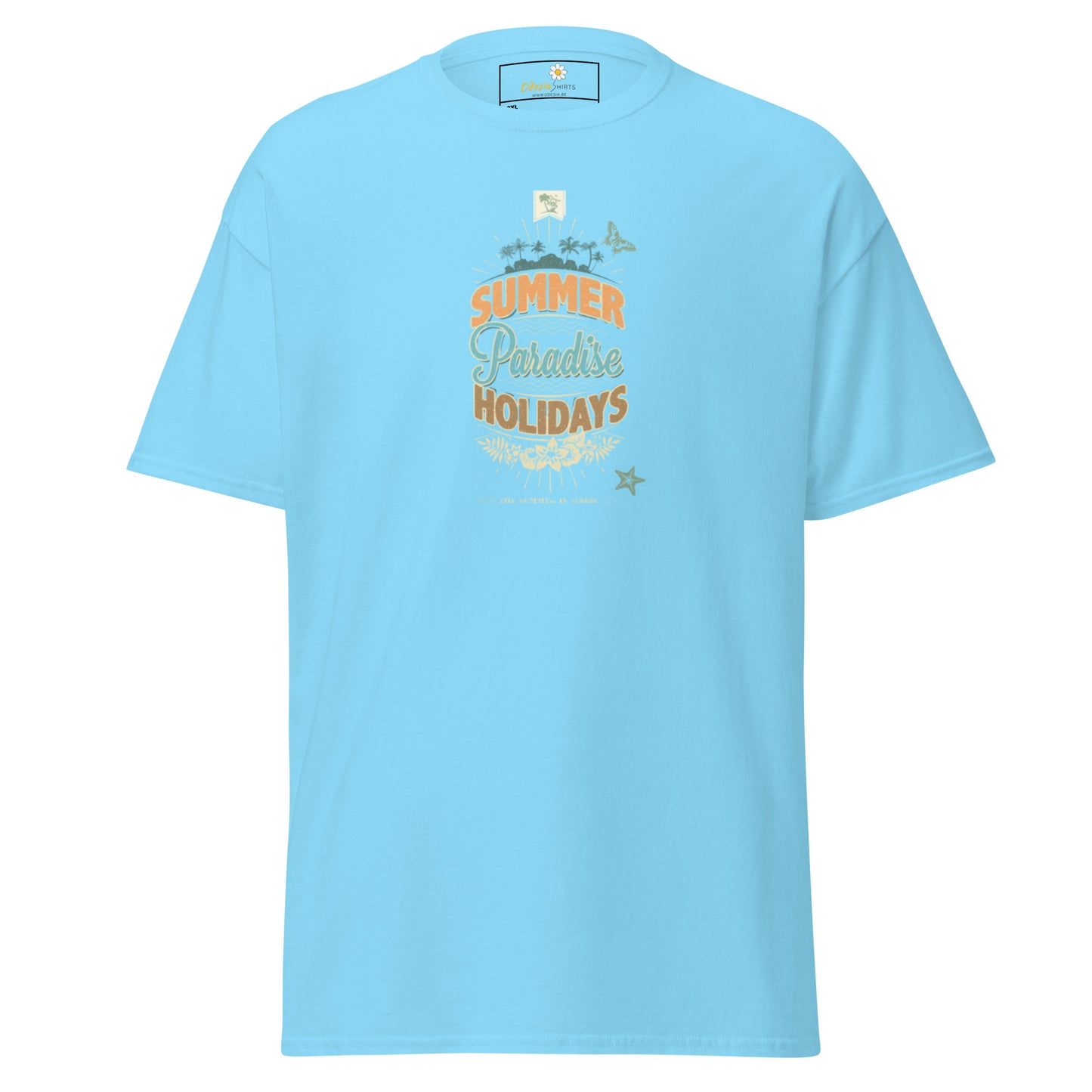 Heren klassiek t-shirt - SUMMER PARADISE - GROOT