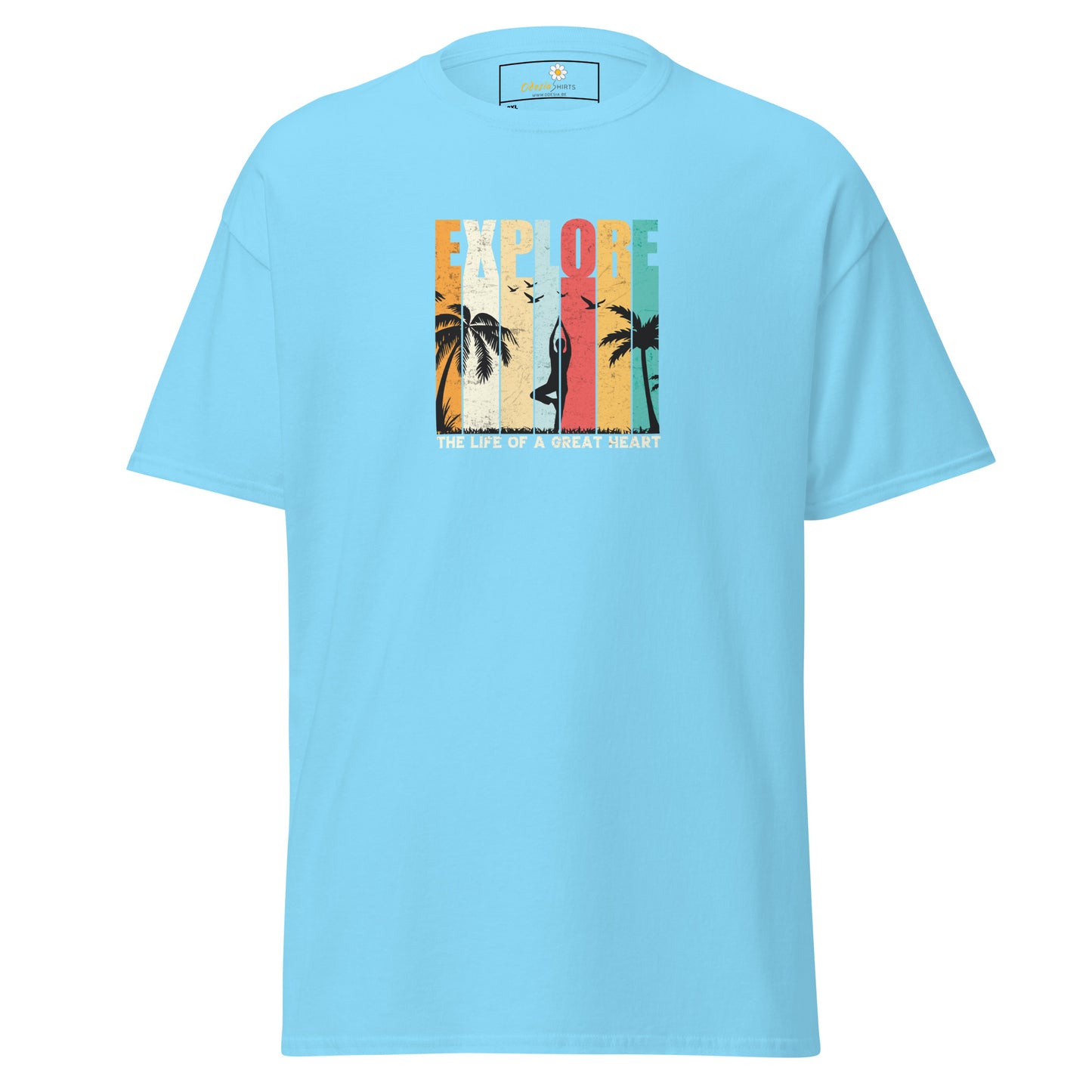 Unisex classic t-shirt - ADVENTURE EXPLORE GREAT HEART - BIG