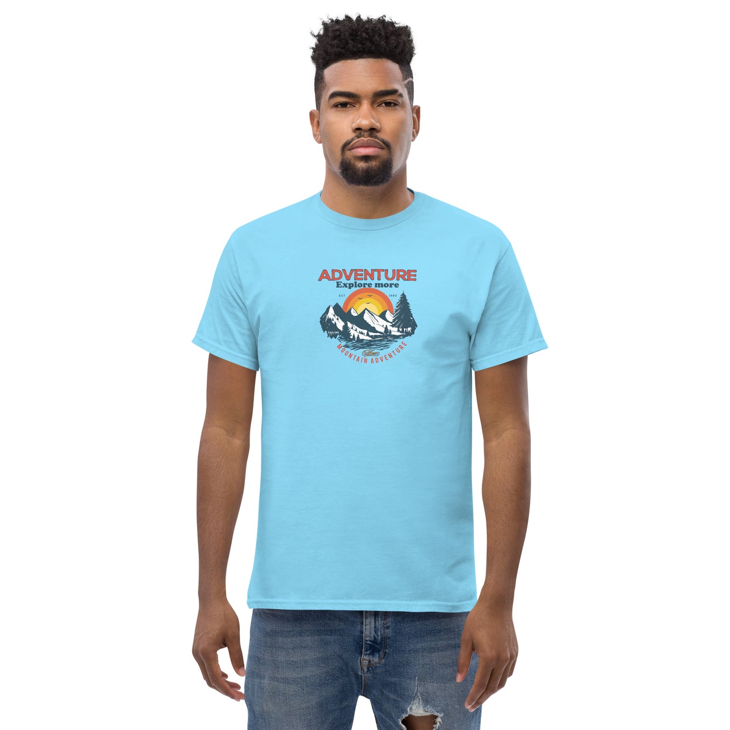 Unisex classic t-shirt - ADVENTURE EXPLORE MORE - BIG