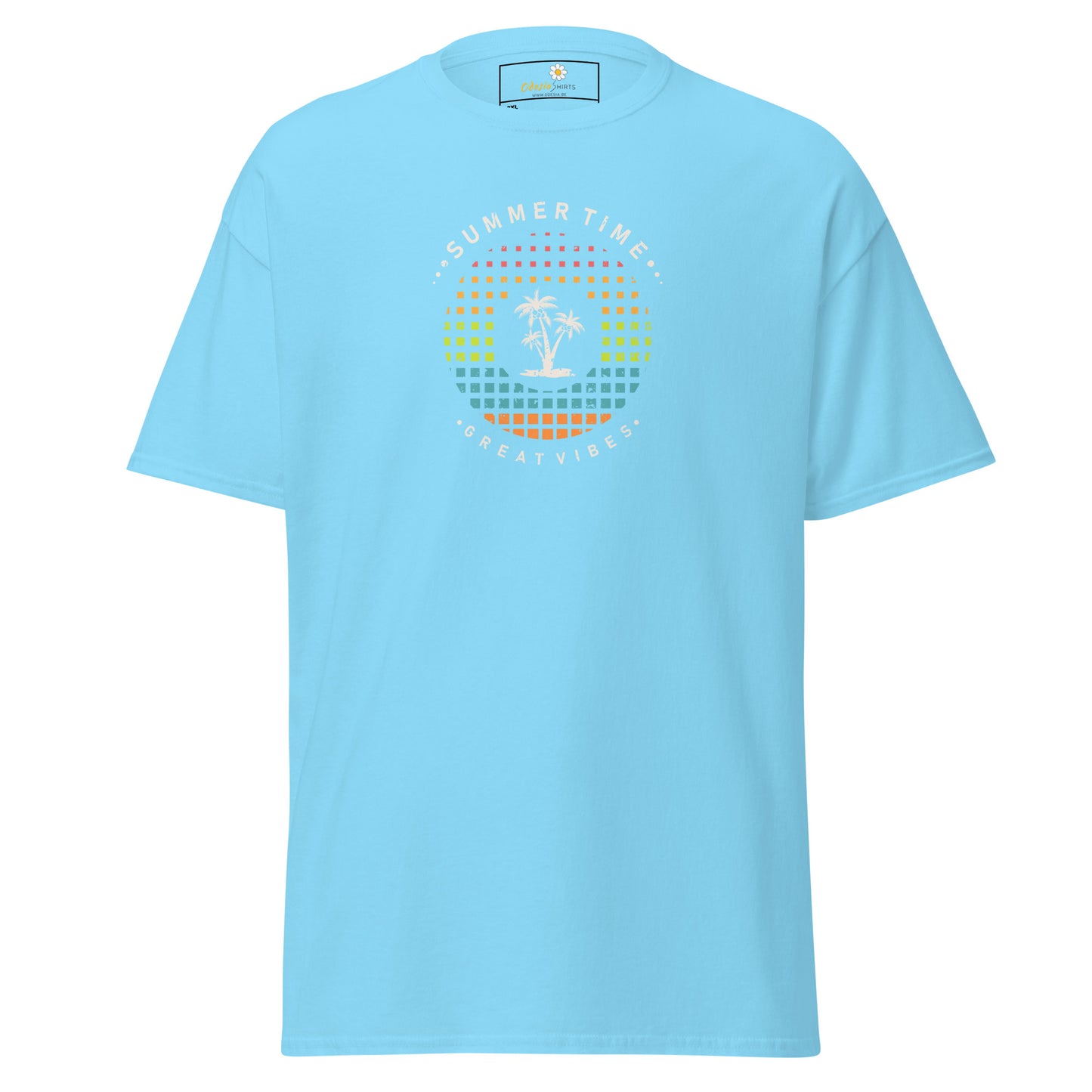 Klassiek T-shirt voor heren - SUMMER GREAT VIBES - GROOT