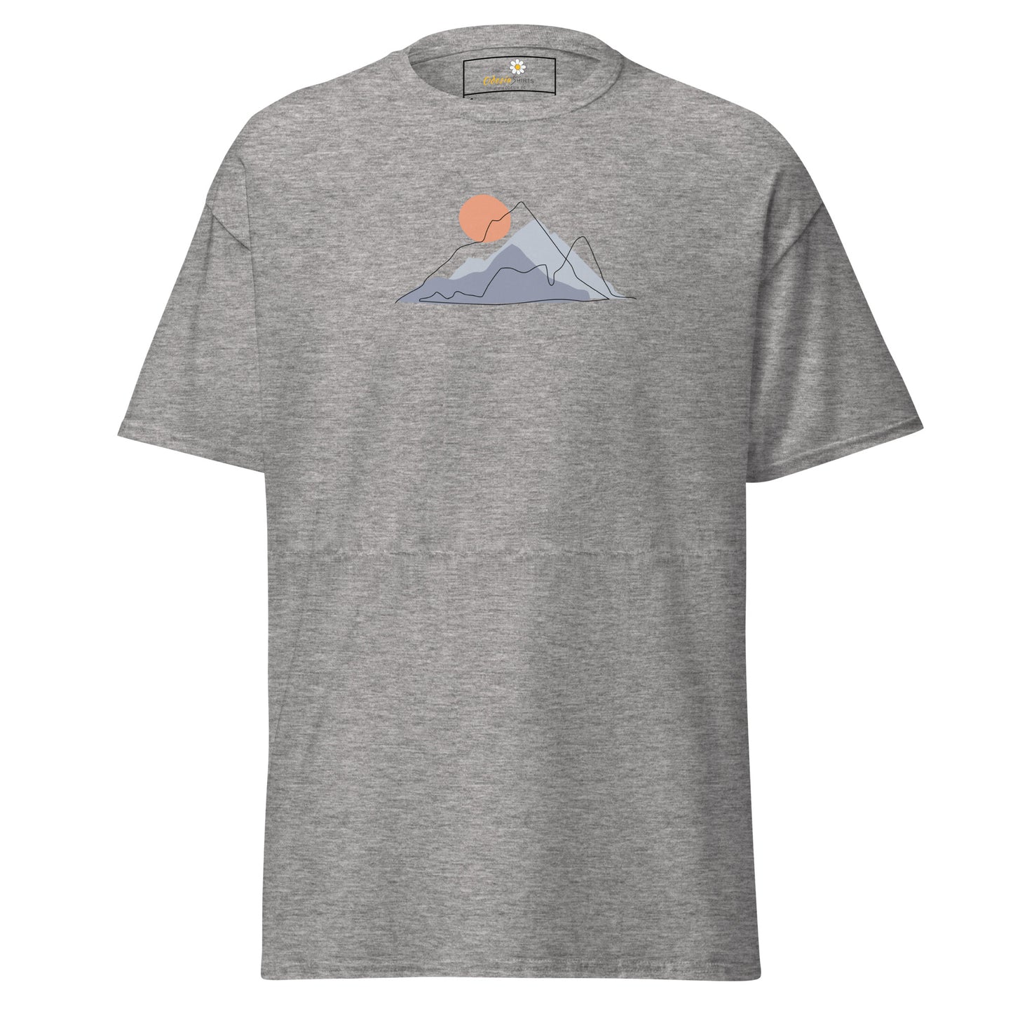 T-shirt classique pour homme - NATURE MOUNTAIN SUN - RÉGULIER