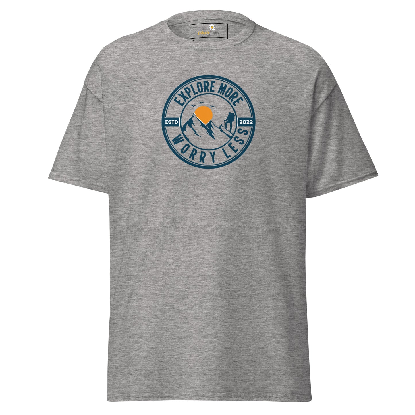 Unisex classic t-shirt - ADVENTURE EXPLORE WORRY LESS - REGULAR