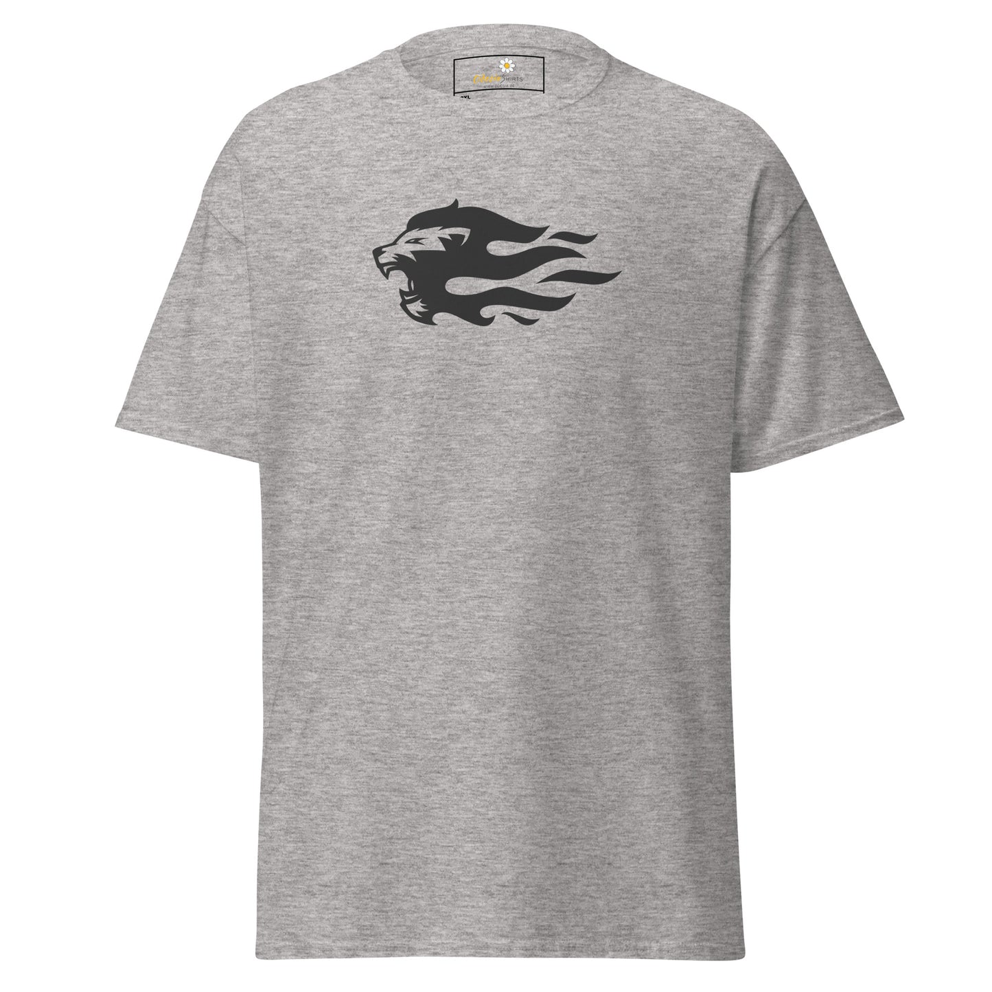Klassiek heren t-shirt - WILDLIFE LION HEAD FLAME - GROOT