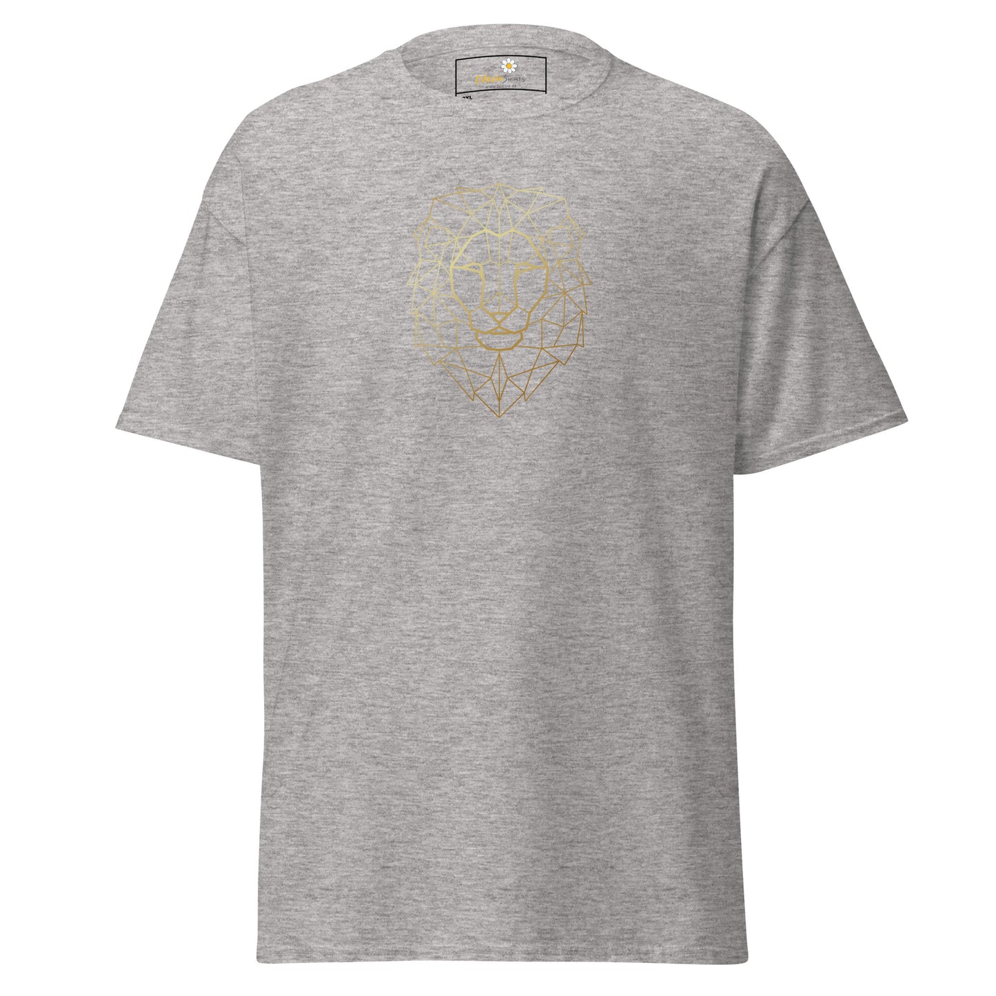 Klassiek heren t-shirt - WILDLIFE LION HEAD LINES - GROOT
