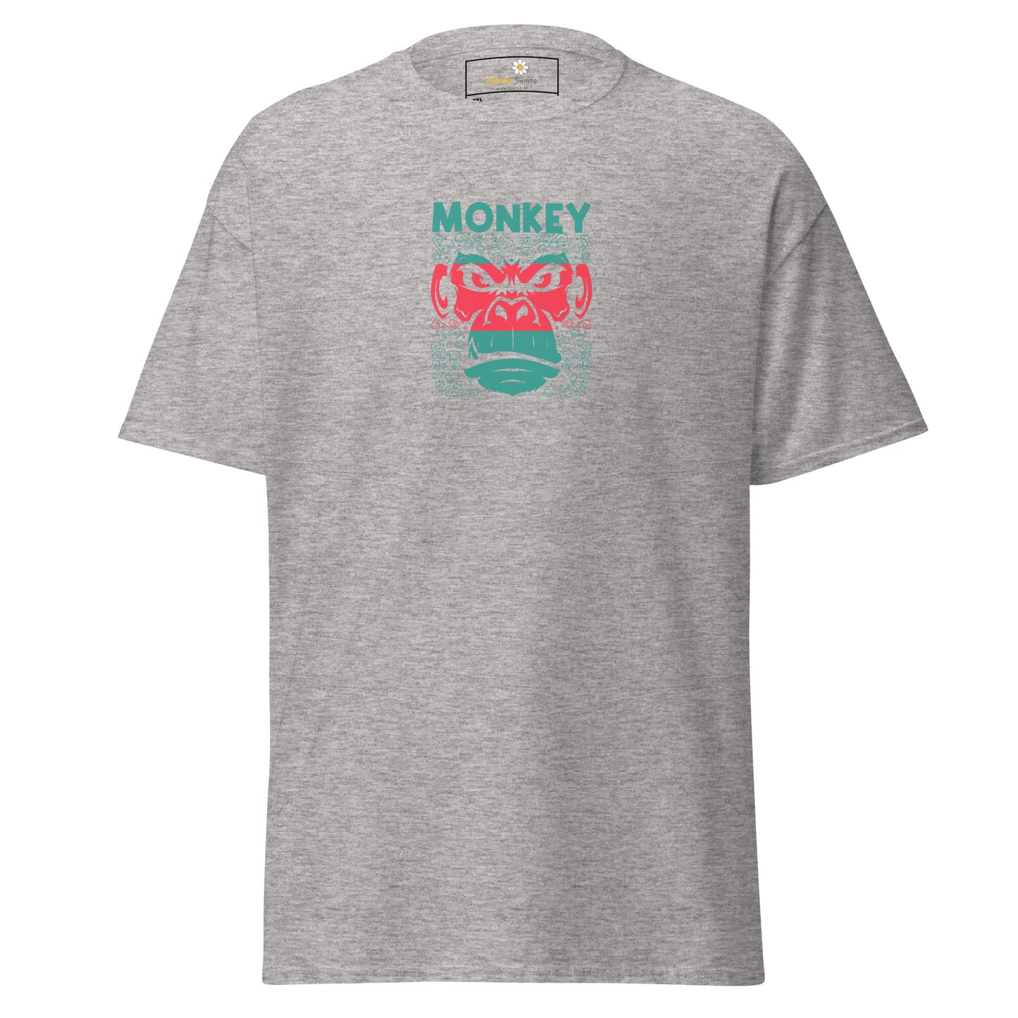 Klassiek heren t-shirt - WILDLIFE MONKEY FACE - GROOT
